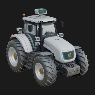 Farm Tractor Model Design 4 3D Print Model