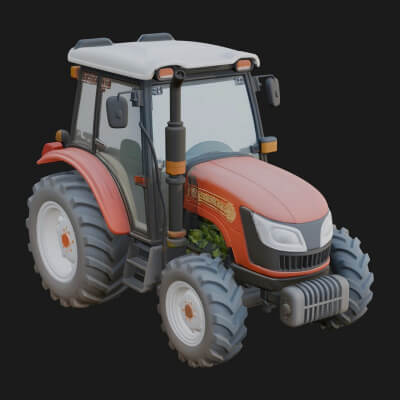 Farm Tractor Model Design 5 3D Print Model