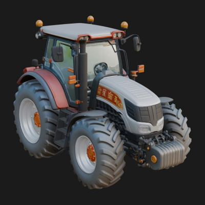Farm Tractor Model Design 6 3D Print Model