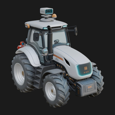 Farm Tractor Model Design 8 3D Print Model