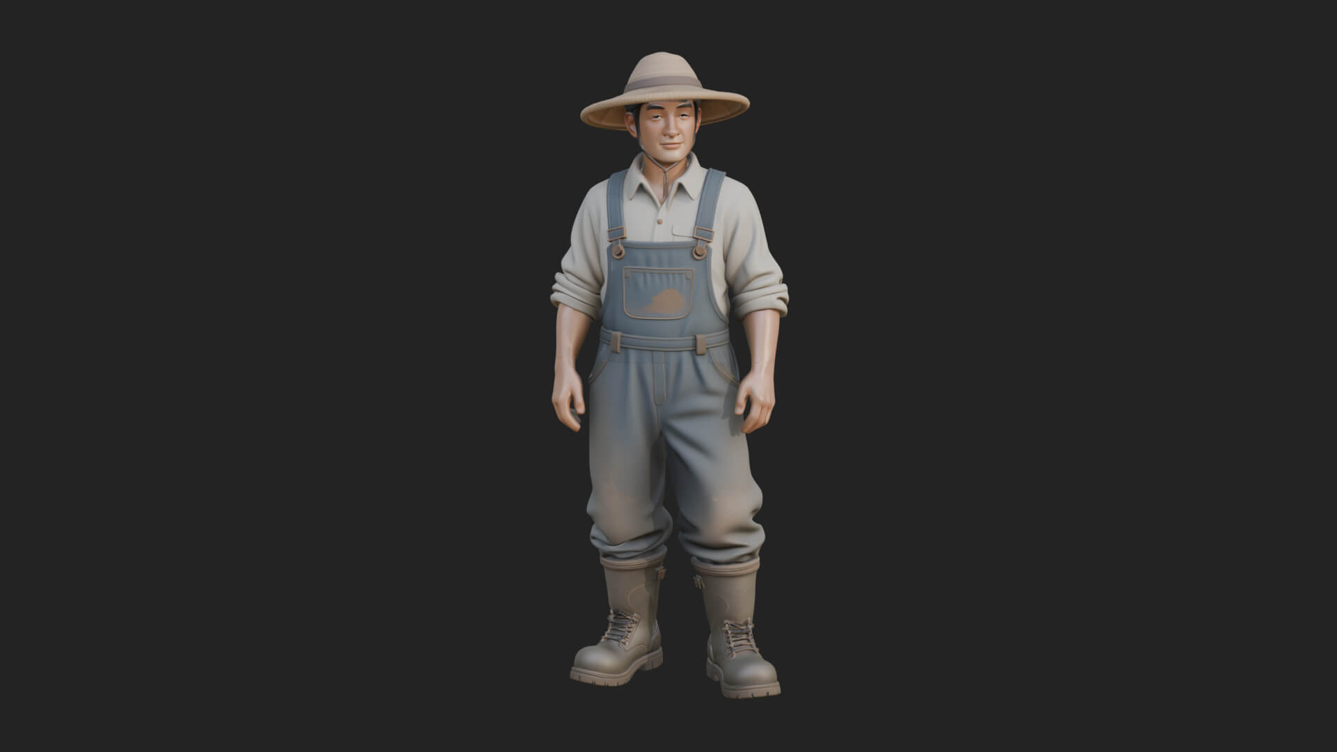Farmer Man Statue Design 10 3D Print Model 3D Model