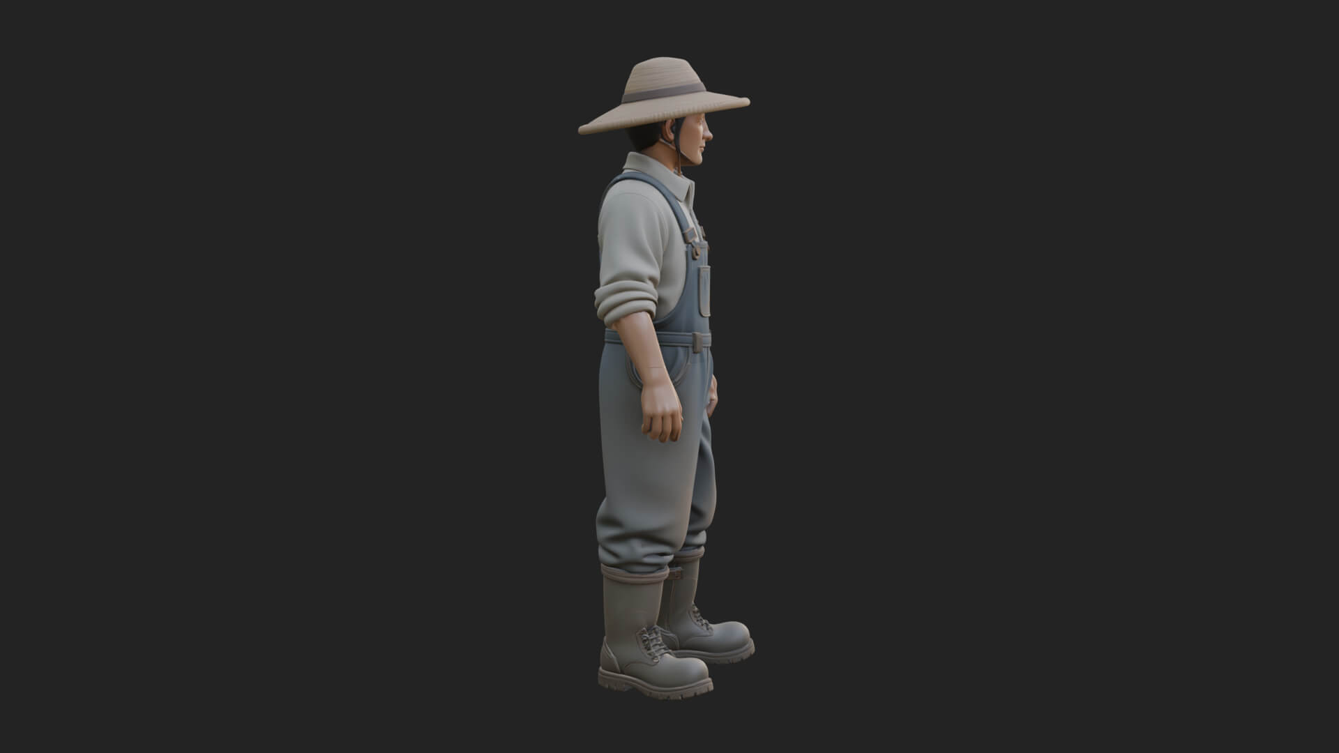 Farmer Man Statue Design 10 3D Print Model 3D Model