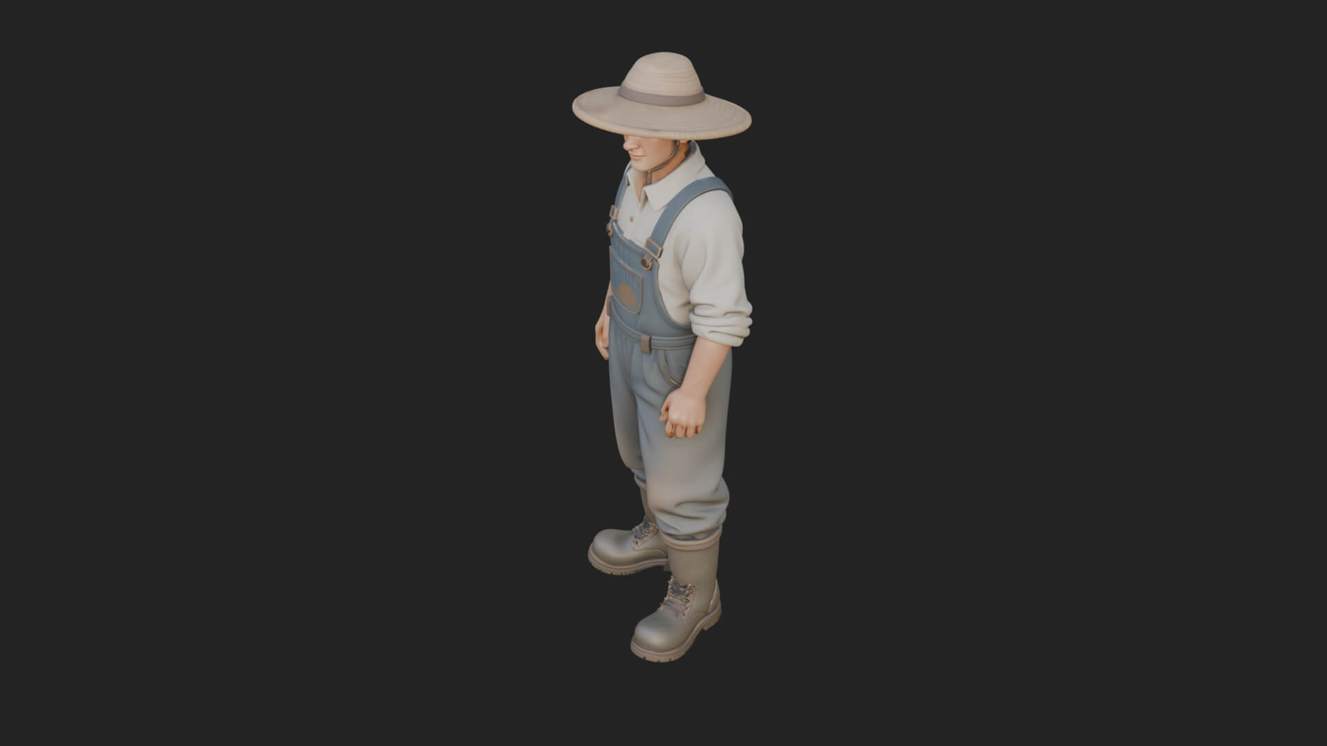 Farmer Man Statue Design 10 3D Print Model 3D Model