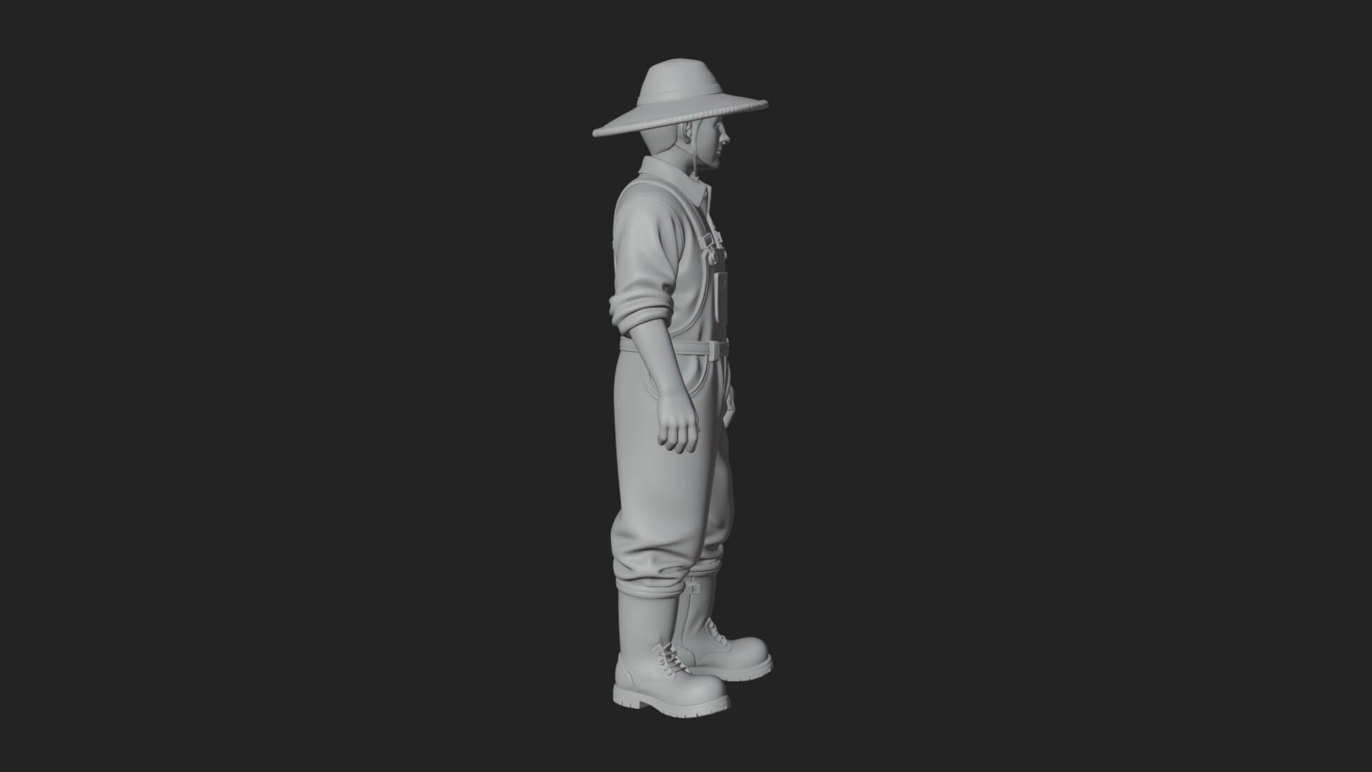 Farmer Man Statue Design 10 3D Print Model 3D Model