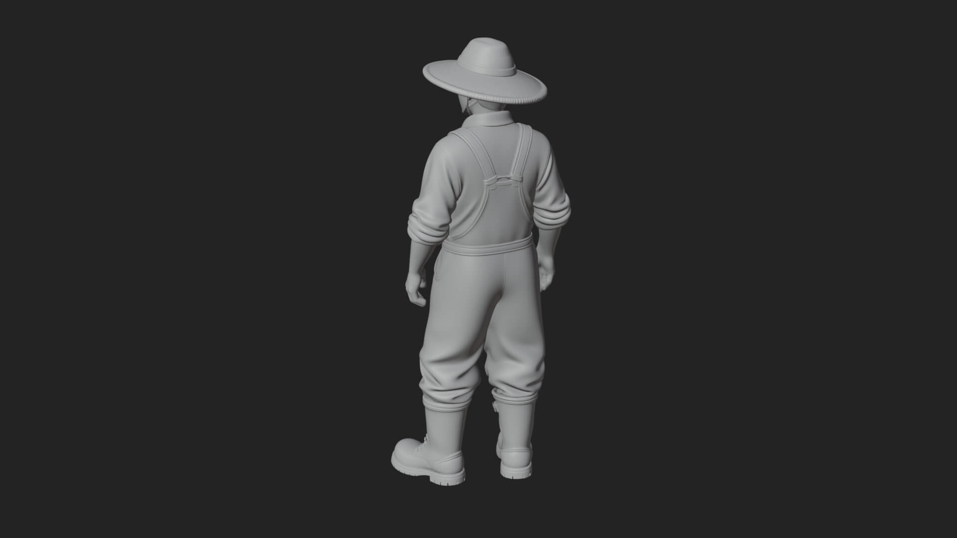 Farmer Man Statue Design 10 3D Print Model 3D Model