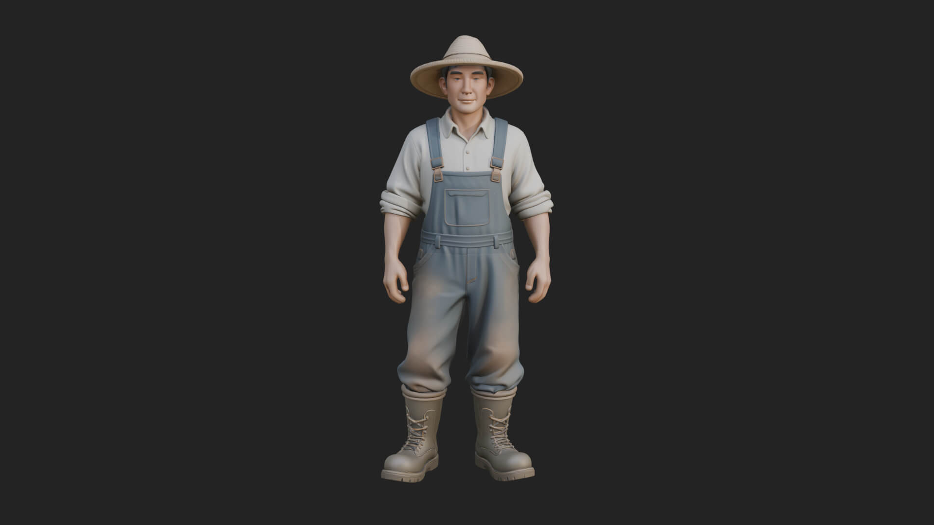 Farmer Man Statue Design 11 3D Print Model 3D Model