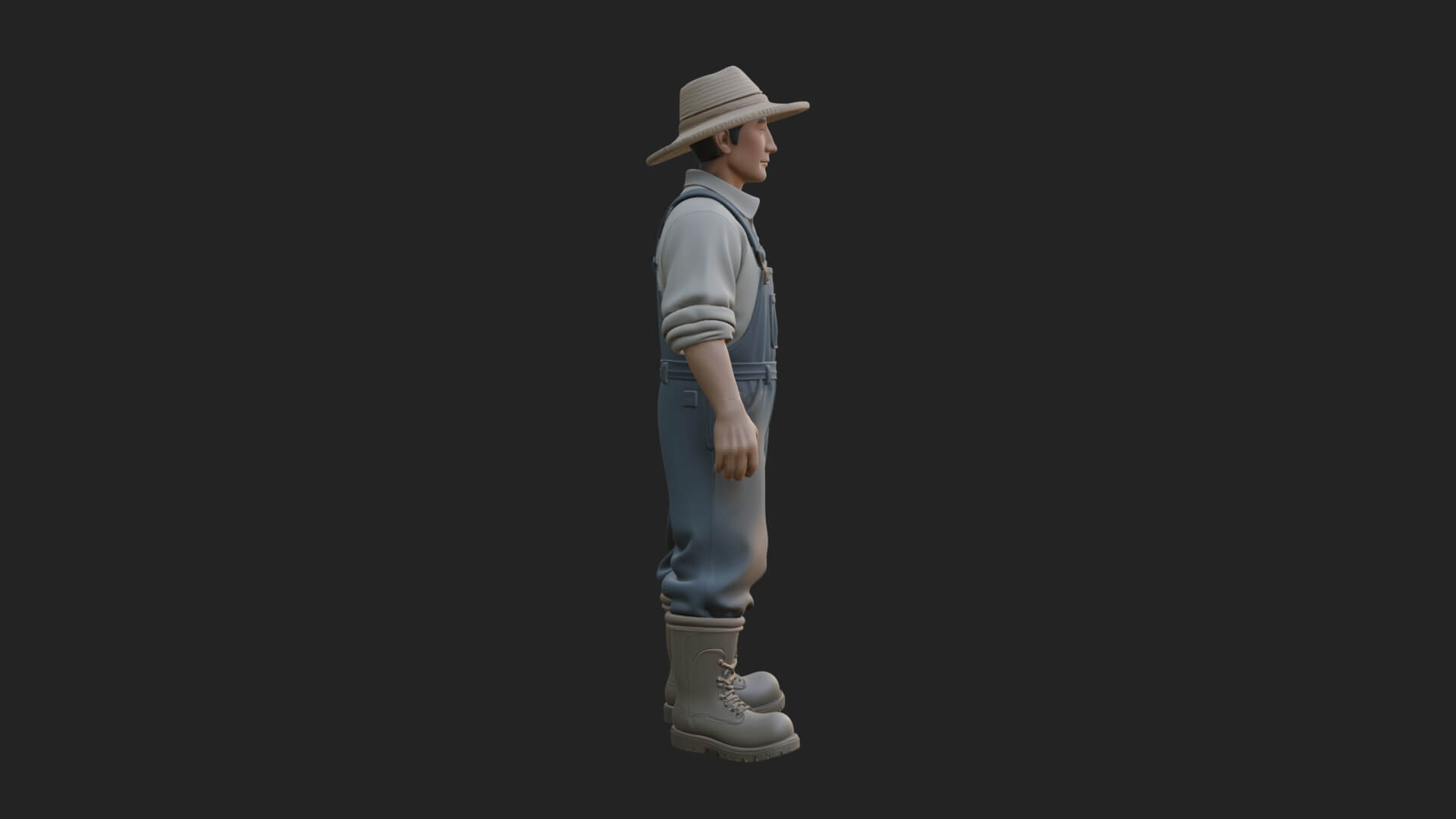 Farmer Man Statue Design 11 3D Print Model 3D Model