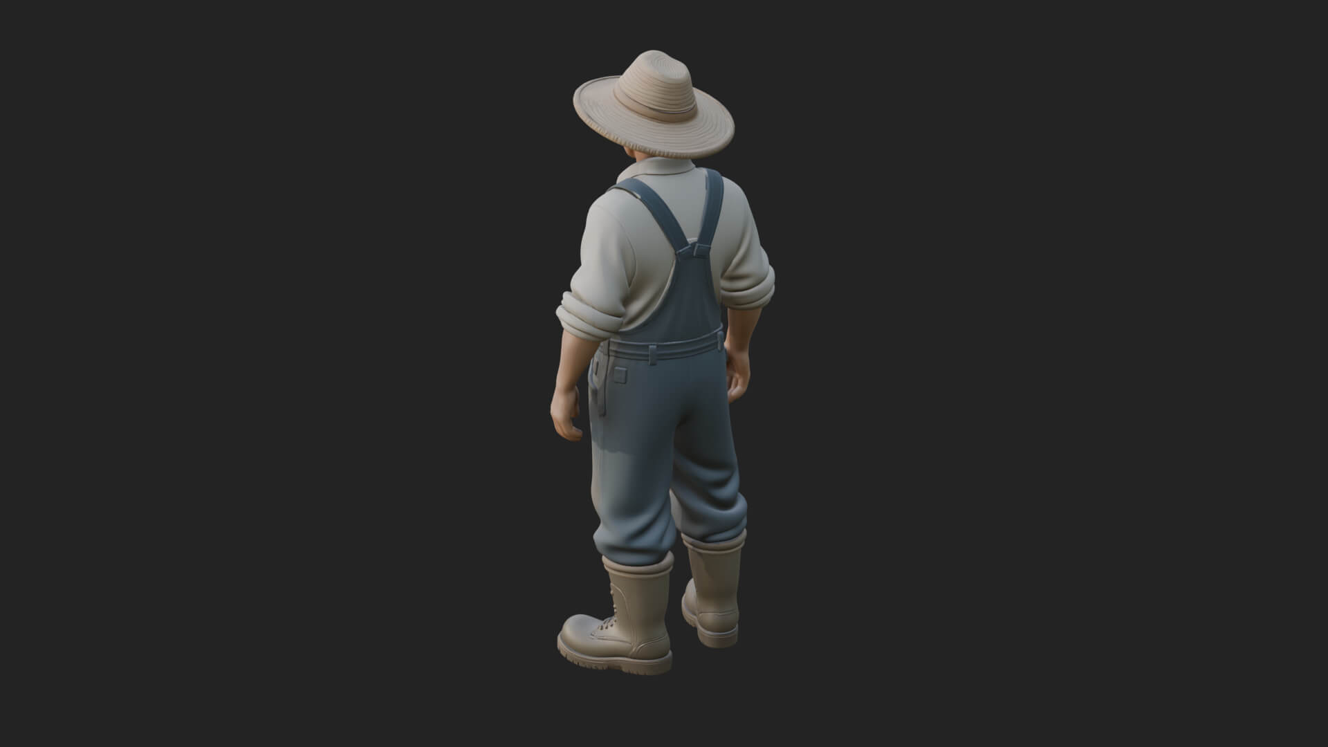 Farmer Man Statue Design 11 3D Print Model 3D Model