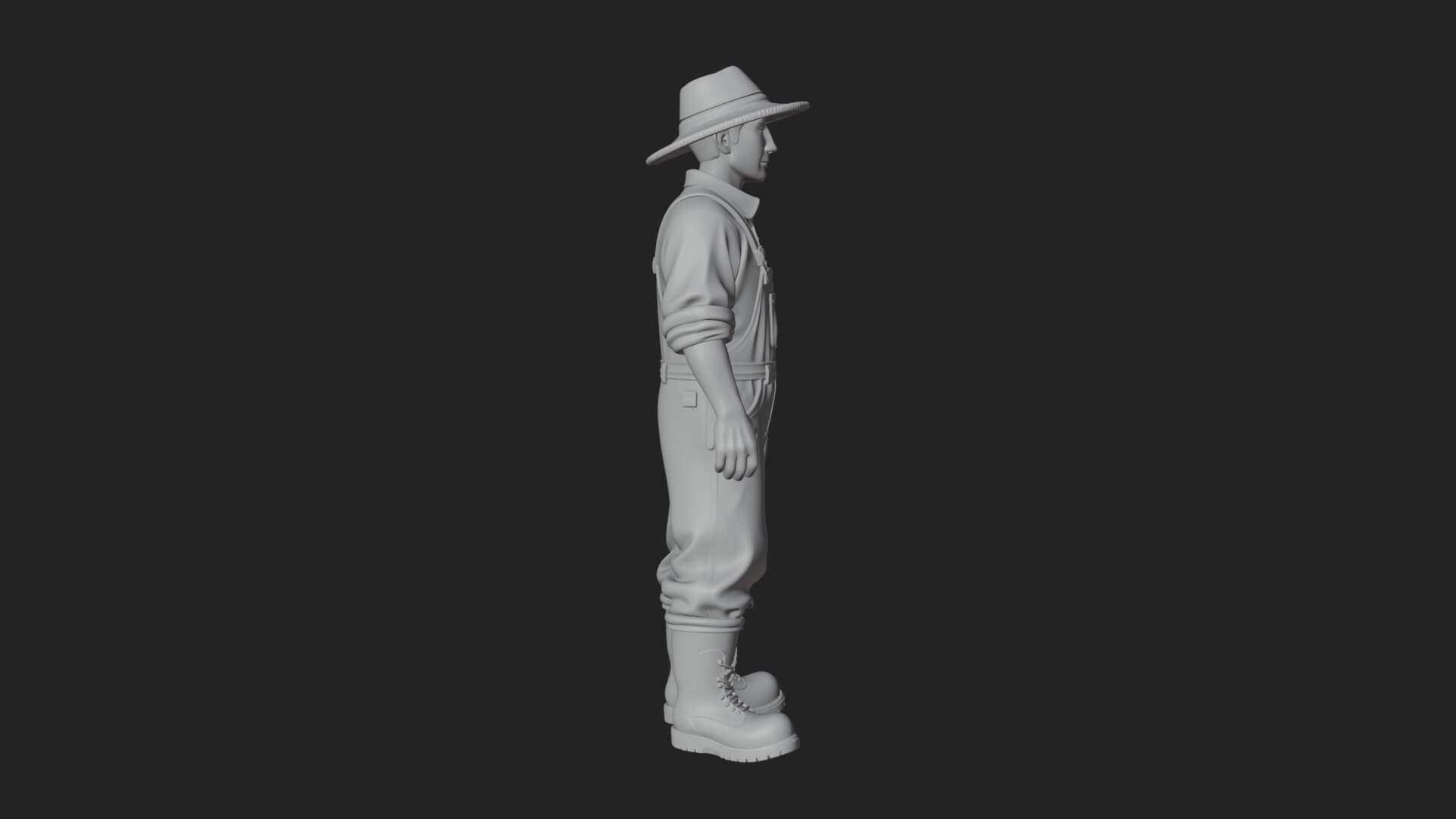 Farmer Man Statue Design 11 3D Print Model 3D Model