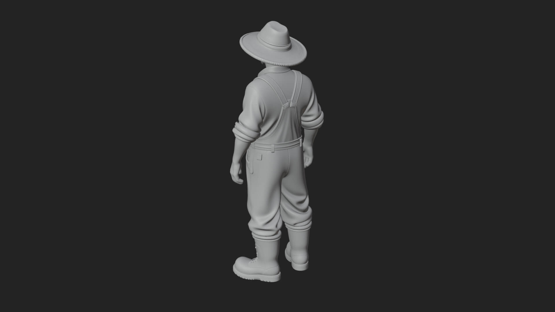 Farmer Man Statue Design 11 3D Print Model 3D Model