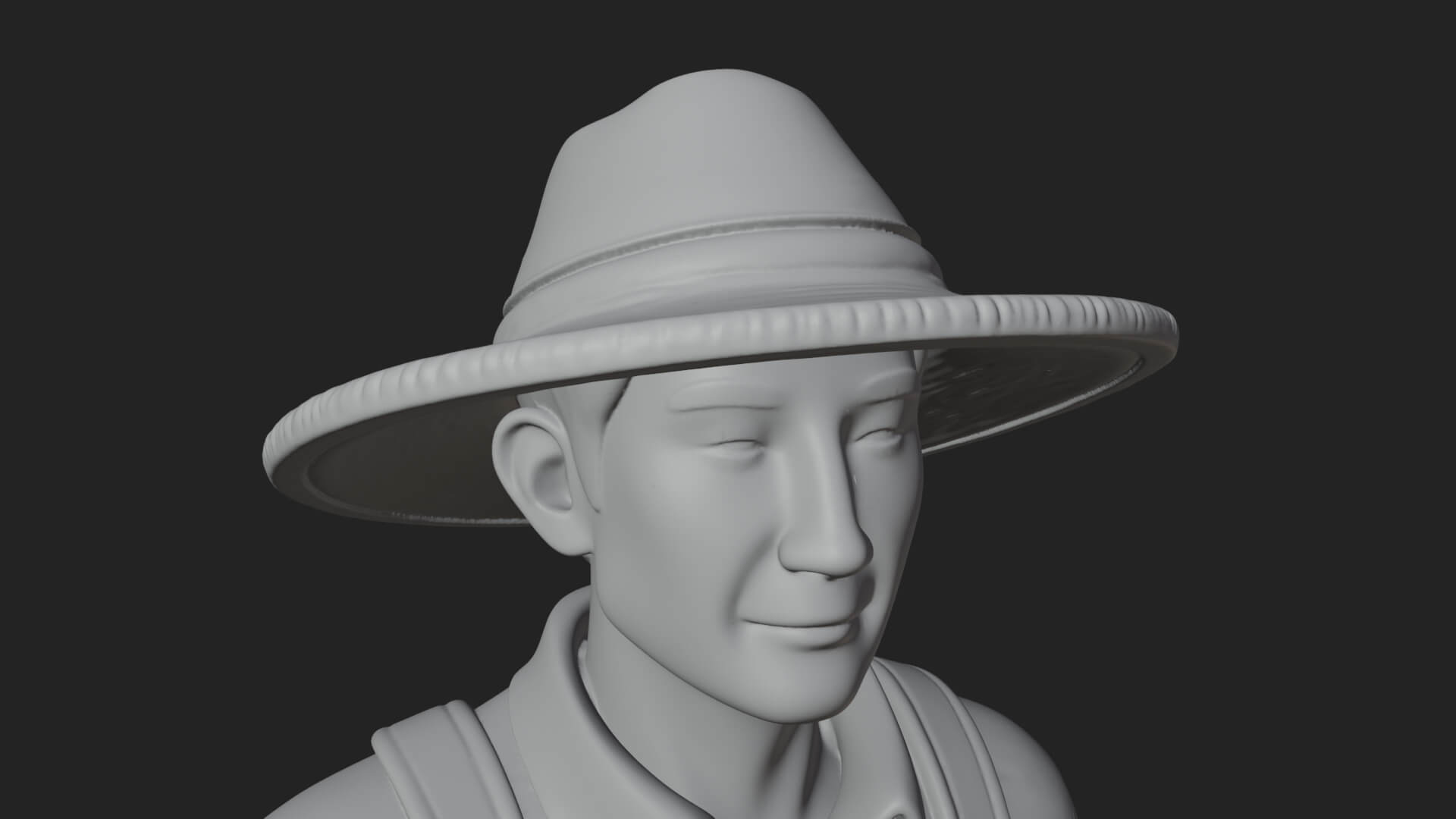 Farmer Man Statue Design 11 3D Print Model 3D Model