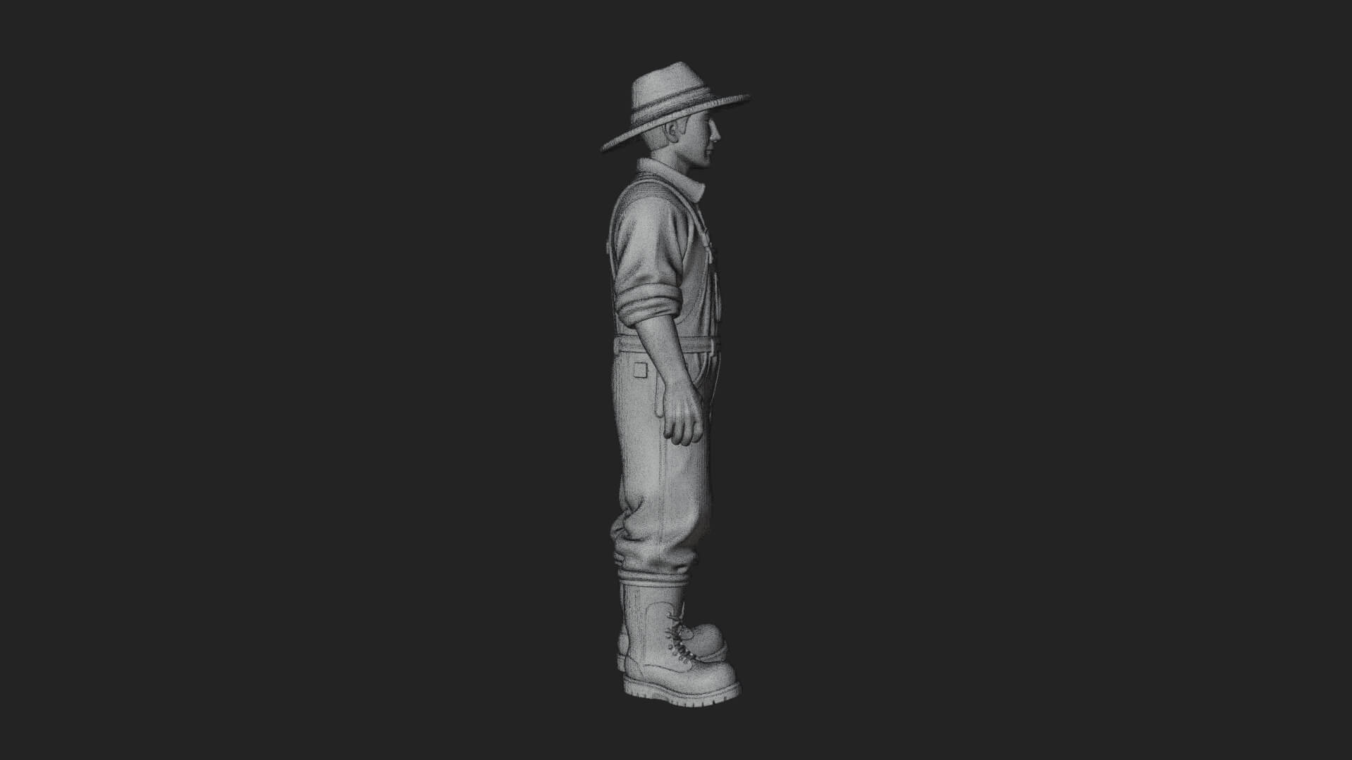 Farmer Man Statue Design 11 3D Print Model 3D Model