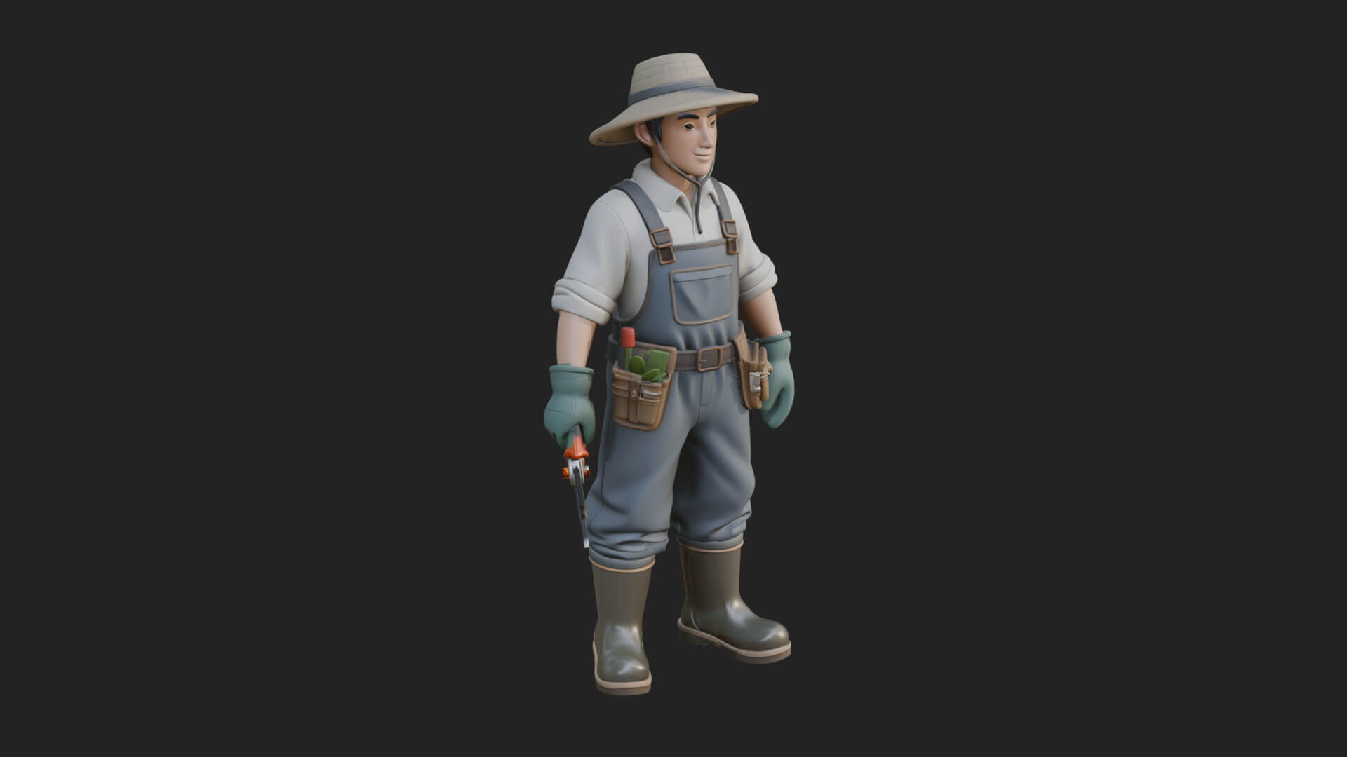 Farmer Man Statue Design 12 3D Print Model 3D Model