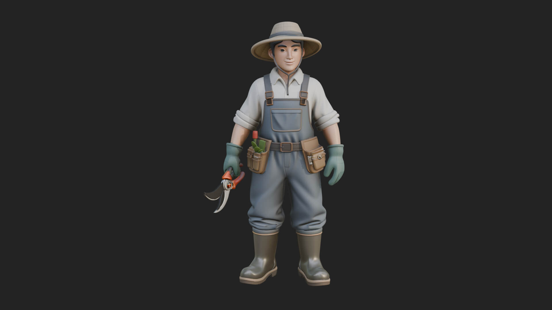 Farmer Man Statue Design 12 3D Print Model 3D Model