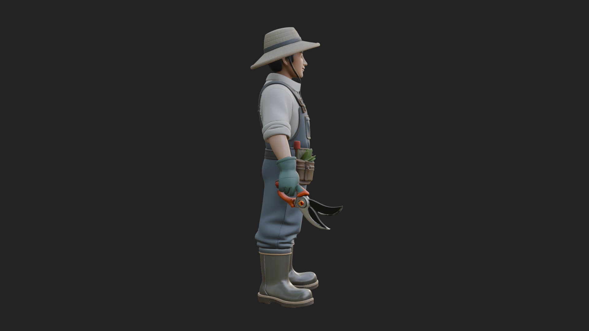 Farmer Man Statue Design 12 3D Print Model 3D Model