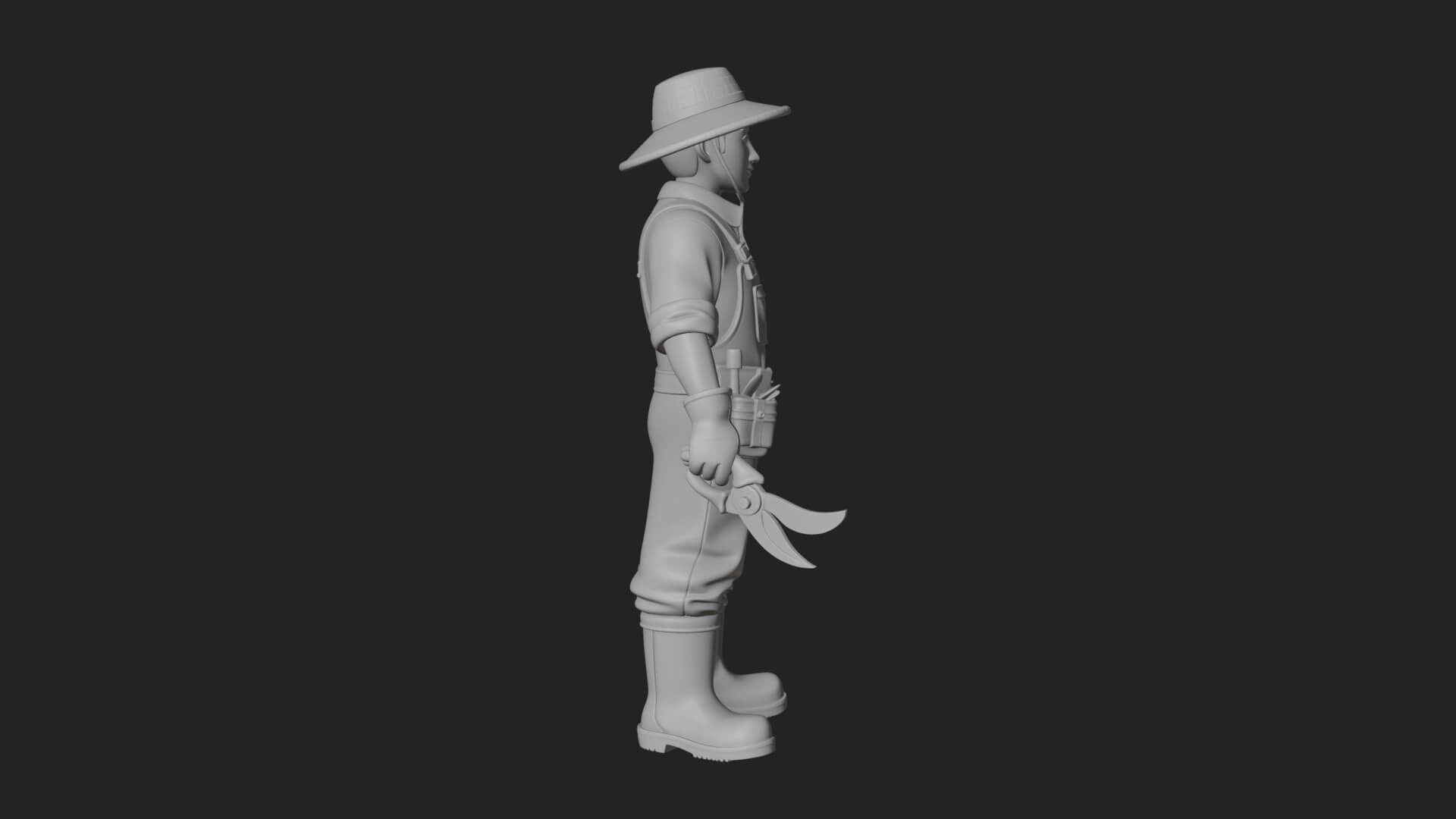 Farmer Man Statue Design 12 3D Print Model 3D Model