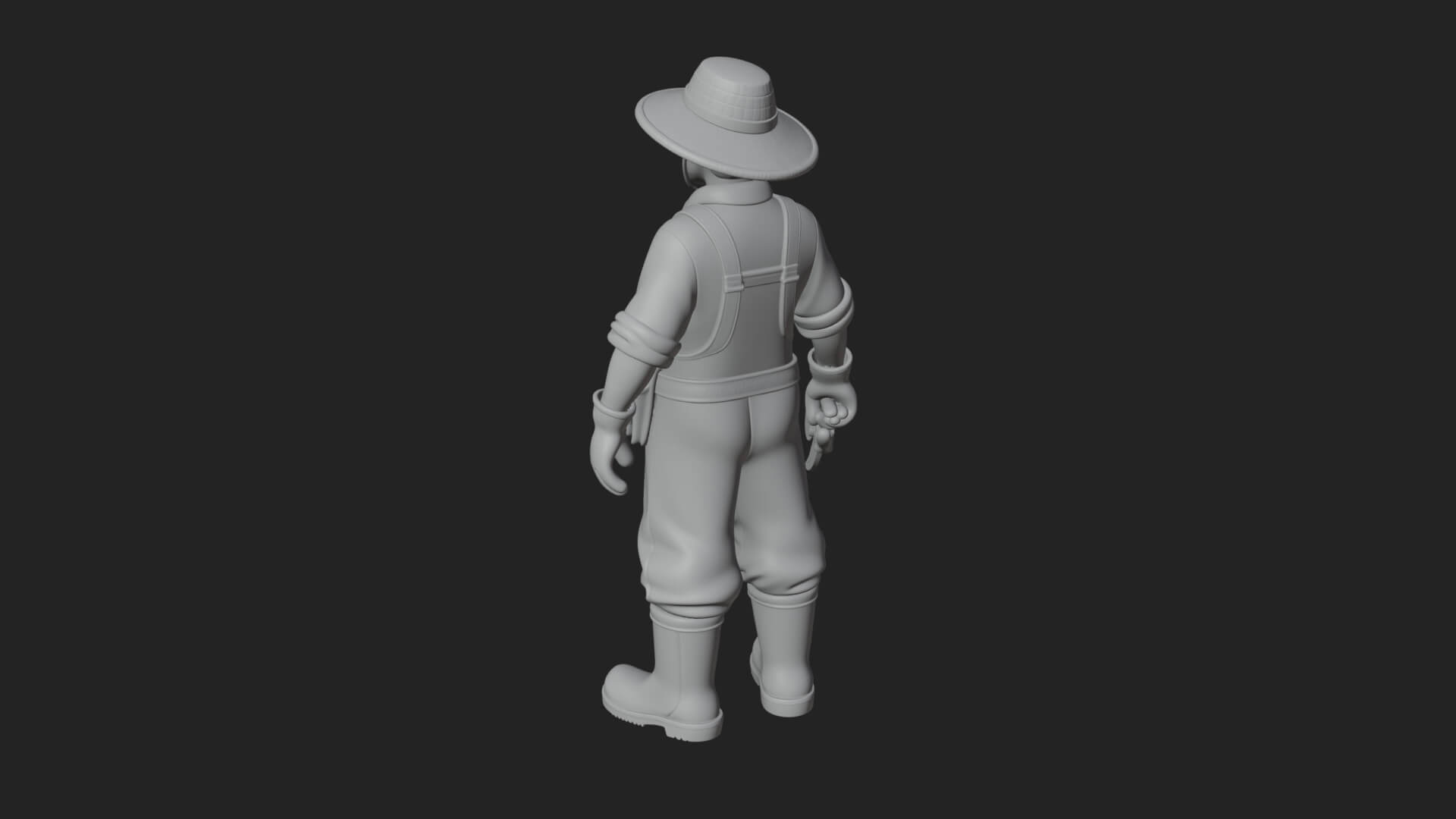 Farmer Man Statue Design 12 3D Print Model 3D Model