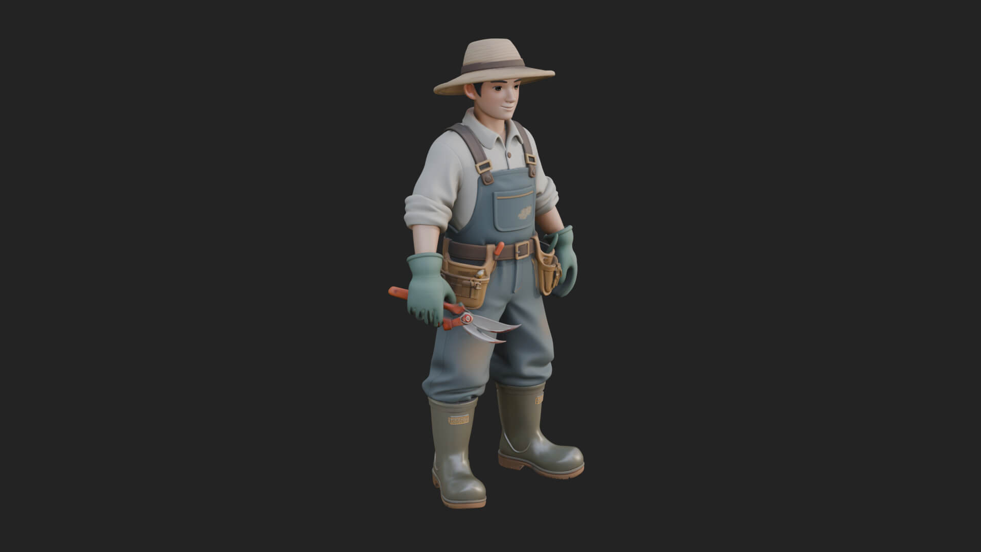 Farmer Man Statue Design 5 3D Print Model 3D Model