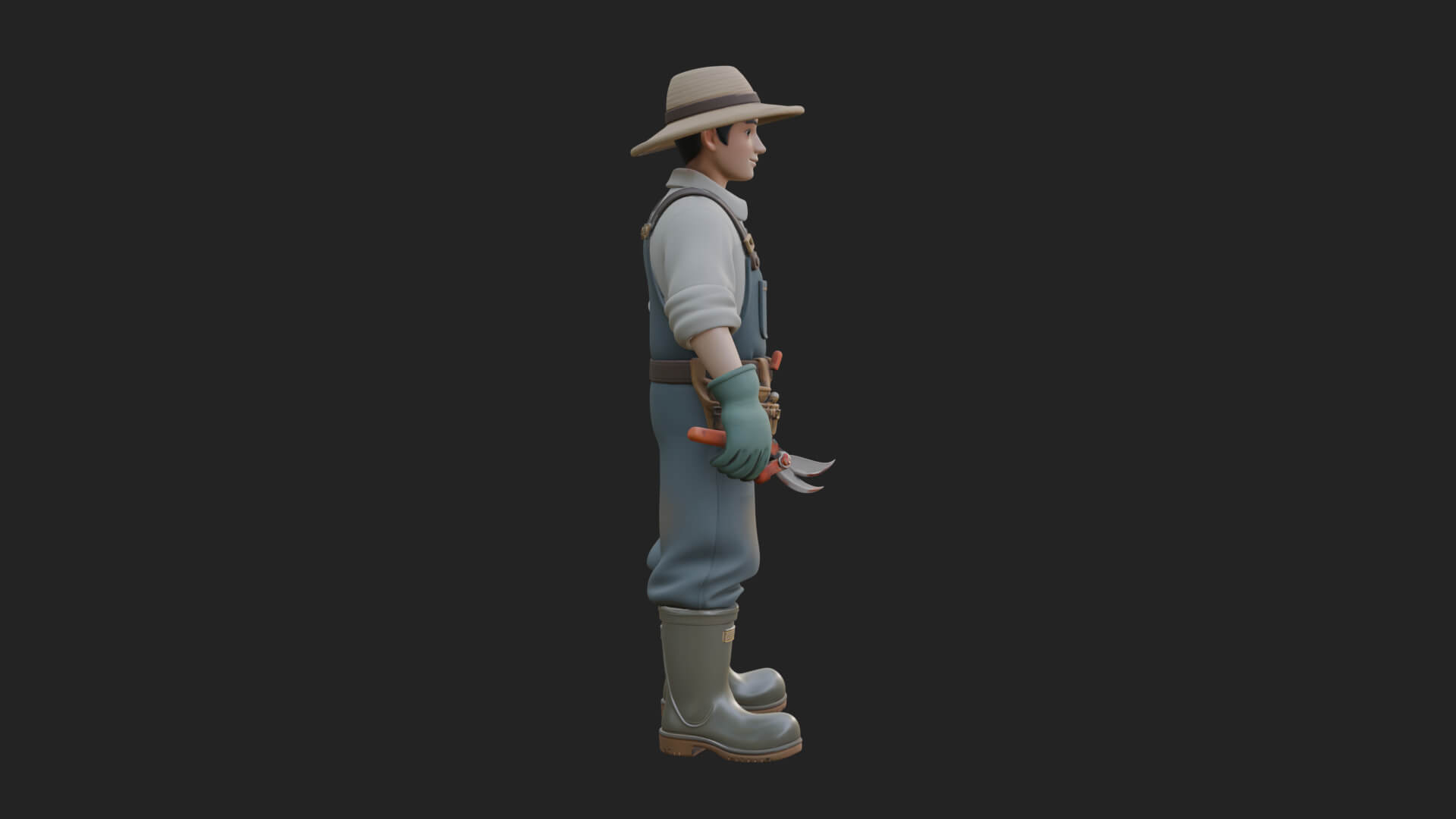 Farmer Man Statue Design 5 3D Print Model 3D Model