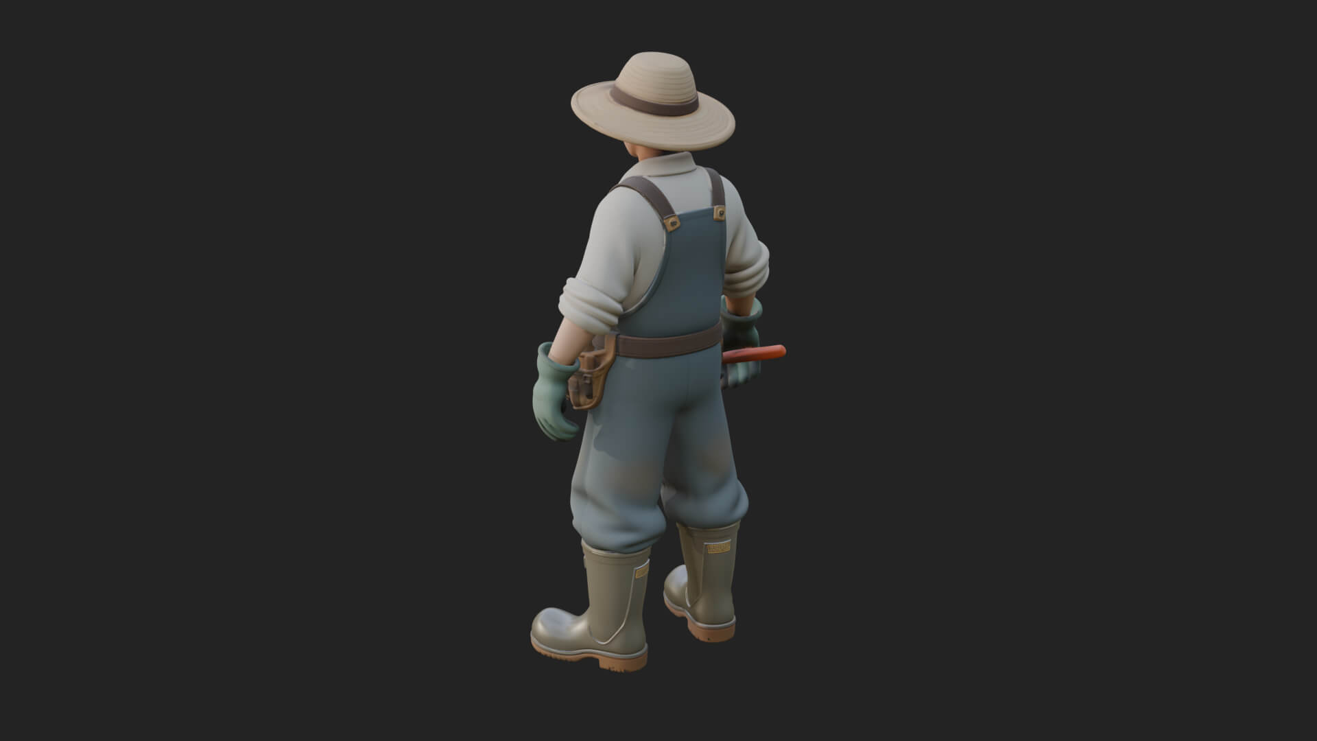 Farmer Man Statue Design 5 3D Print Model 3D Model