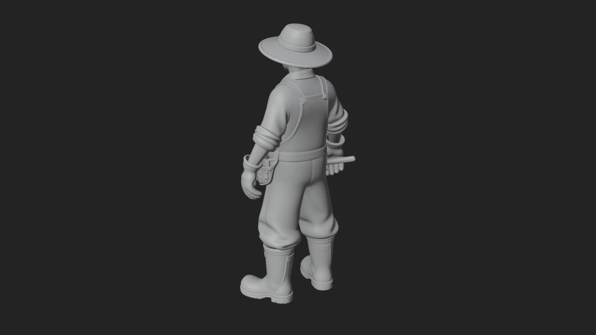 Farmer Man Statue Design 5 3D Print Model 3D Model