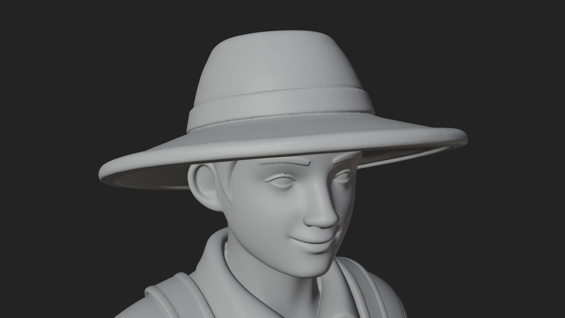 Farmer Man Statue Design 5 3D Print Model 3D Model