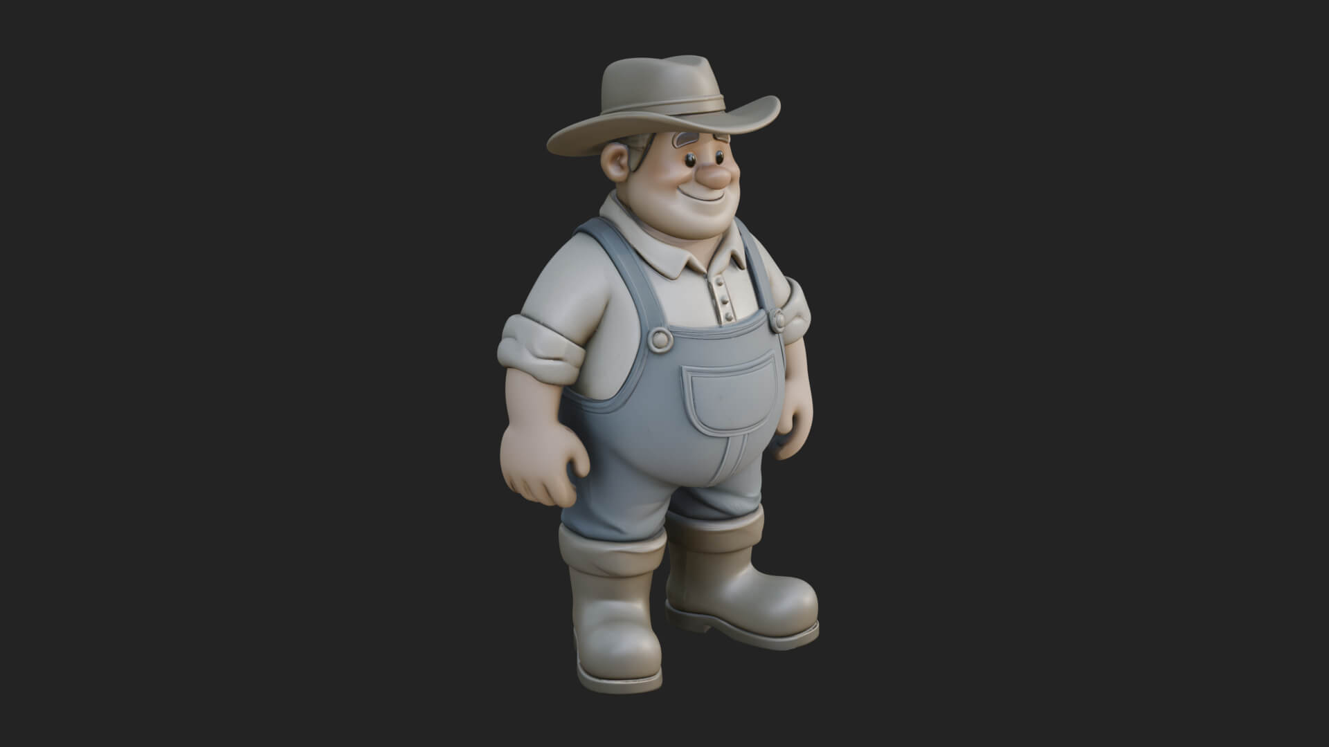 Farmer Man Statue Design 6 3D Print Model 3D Model