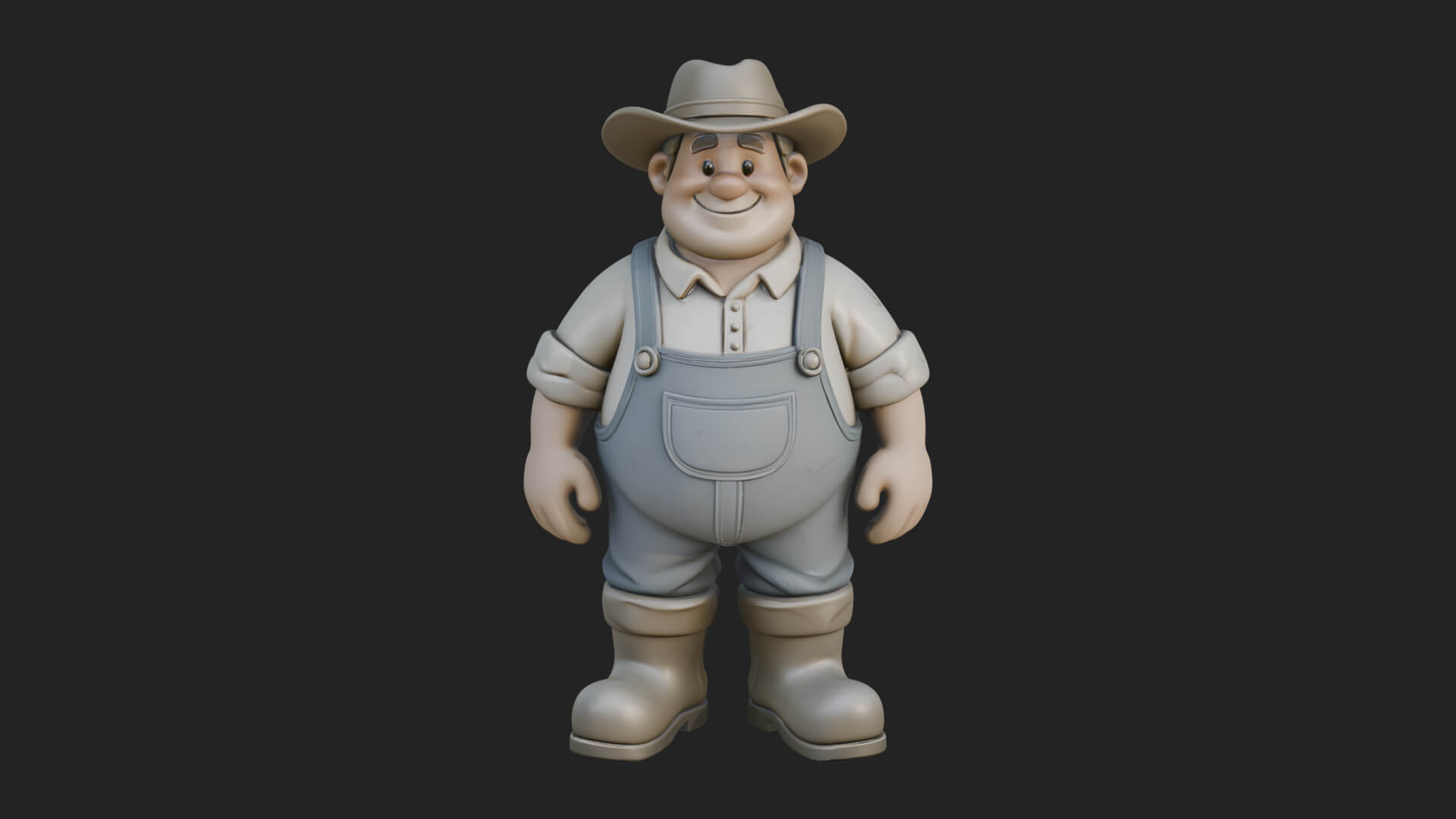 Farmer Man Statue Design 6 3D Print Model 3D Model