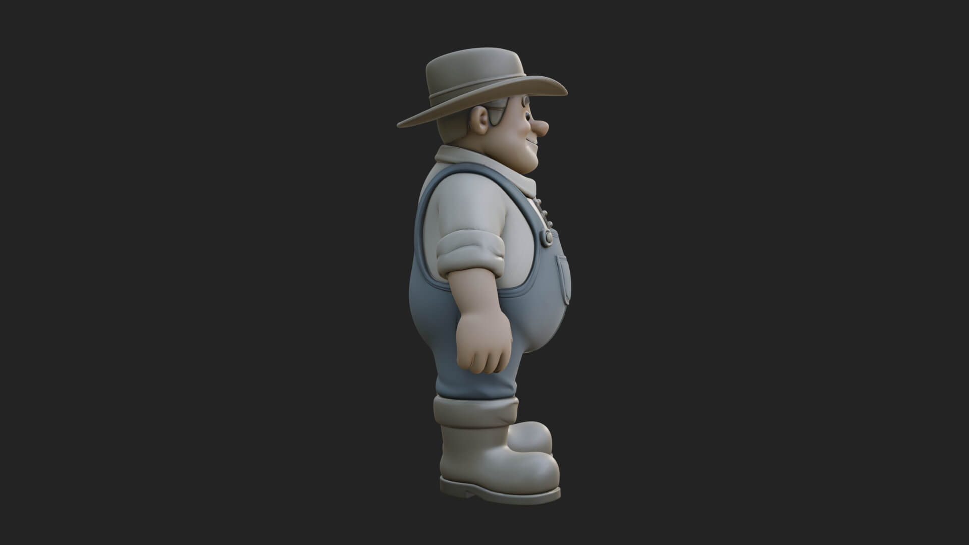 Farmer Man Statue Design 6 3D Print Model 3D Model