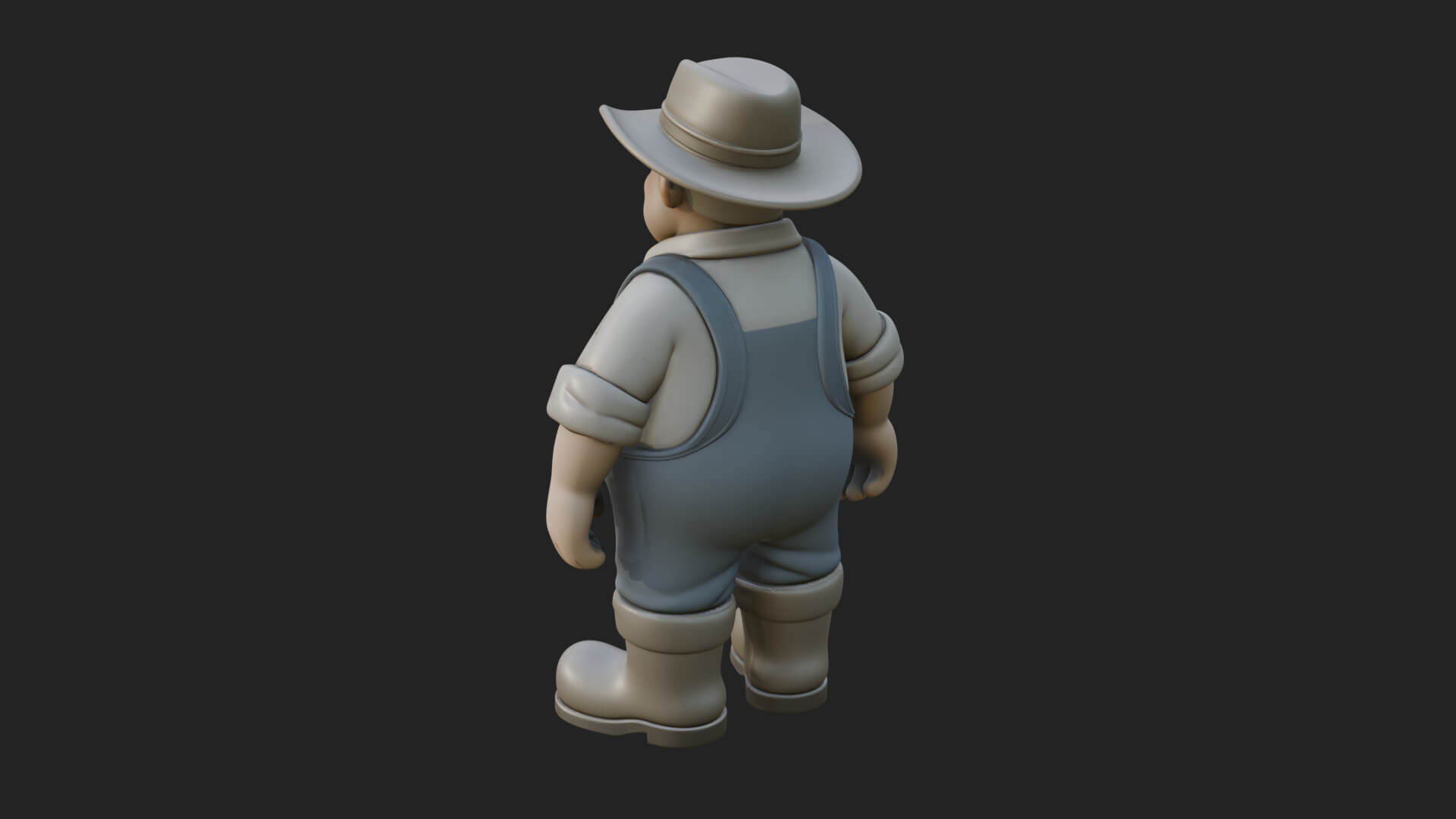 Farmer Man Statue Design 6 3D Print Model 3D Model