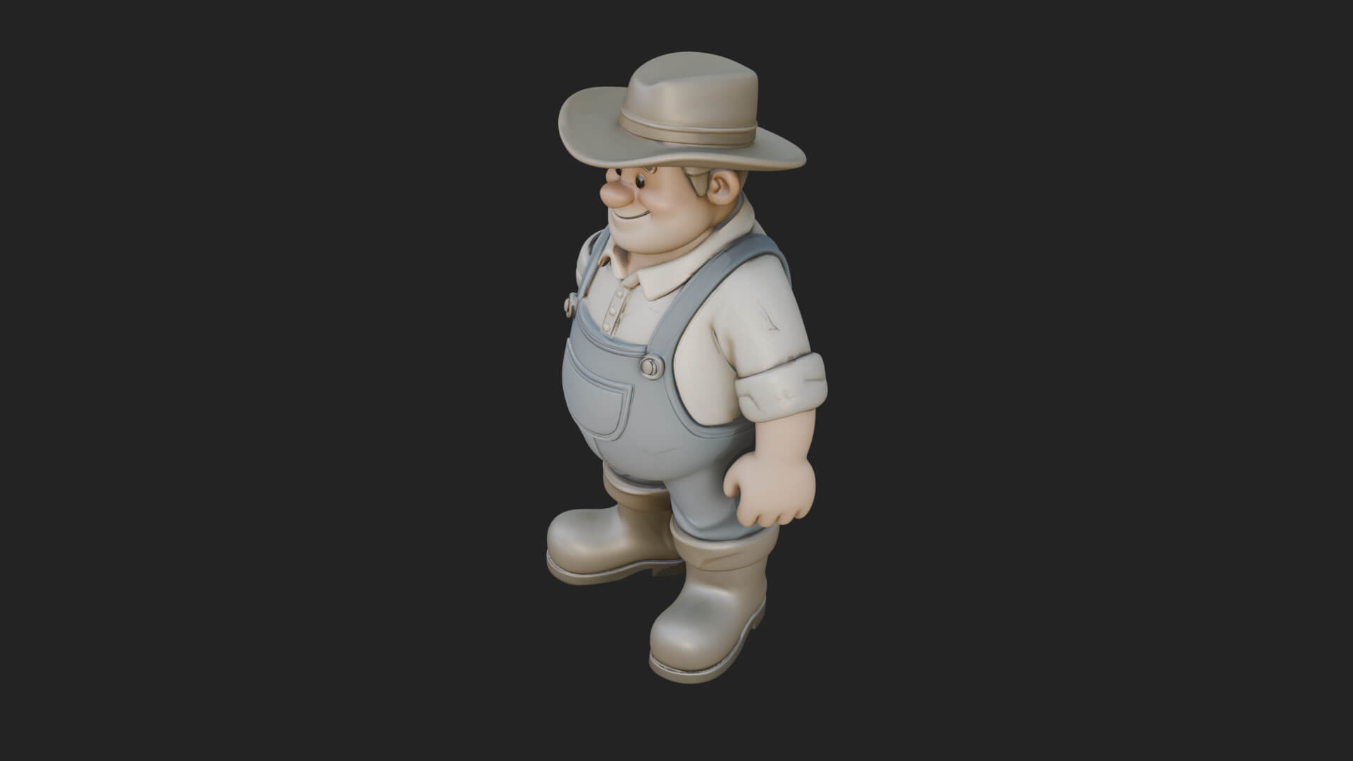 Farmer Man Statue Design 6 3D Print Model 3D Model