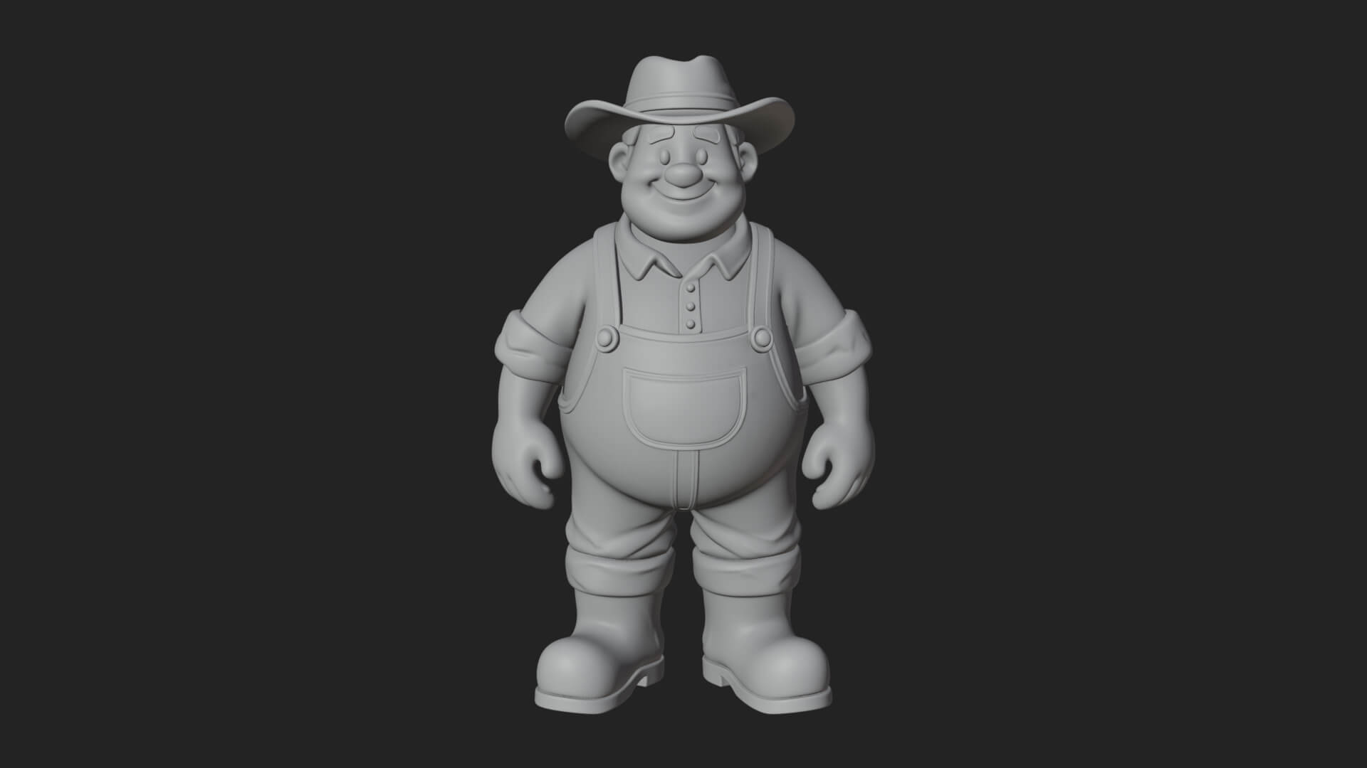 Farmer Man Statue Design 6 3D Print Model 3D Model