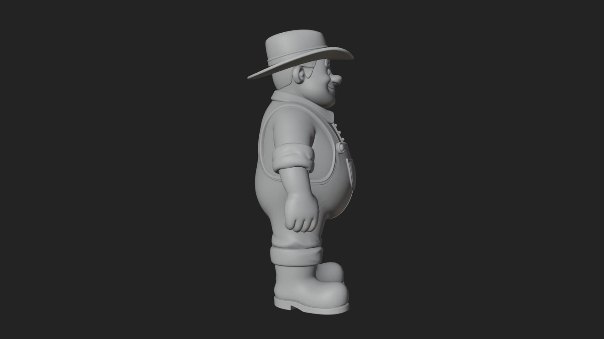 Farmer Man Statue Design 6 3D Print Model 3D Model