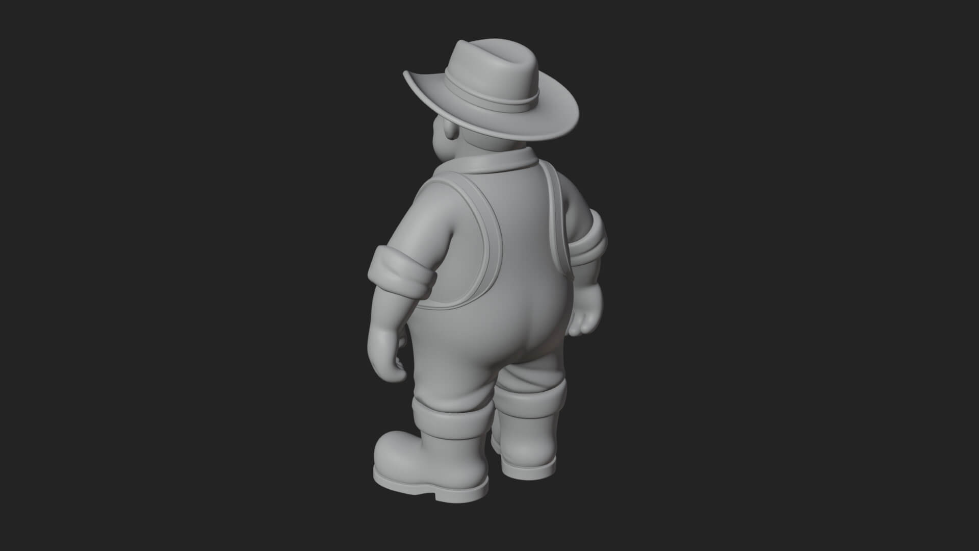 Farmer Man Statue Design 6 3D Print Model 3D Model