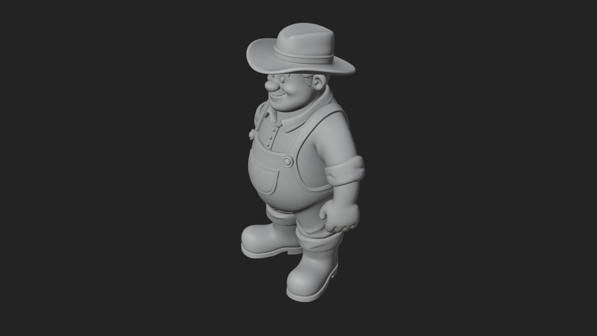 Farmer Man Statue Design 6 3D Print Model 3D Model