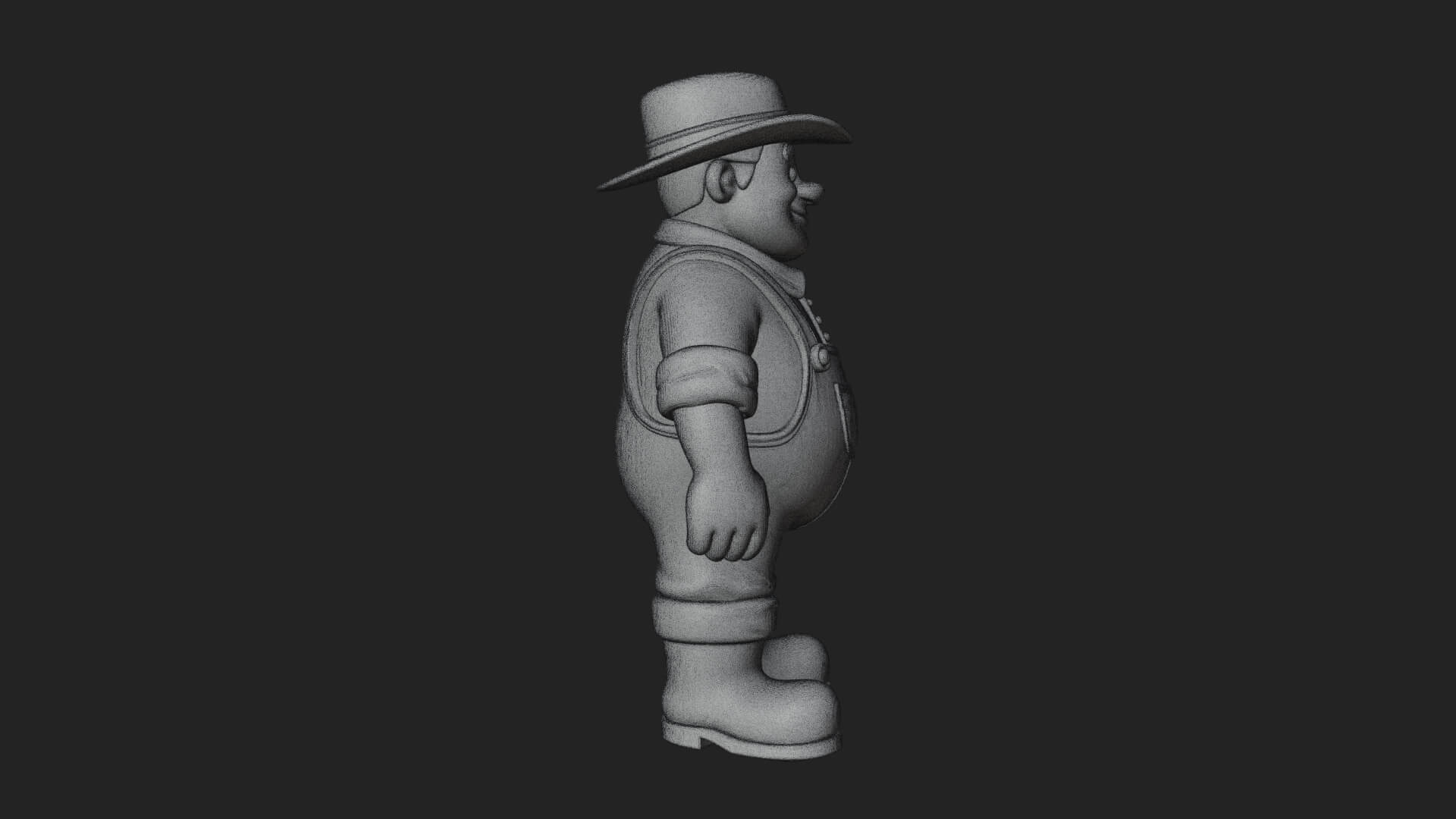 Farmer Man Statue Design 6 3D Print Model 3D Model