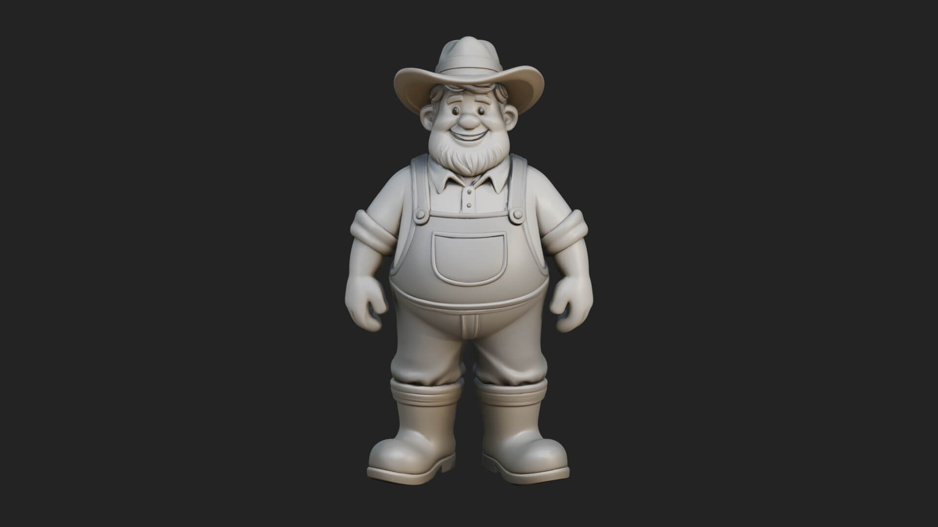 Farmer Man Statue Design 7 3D Print Model 3D Model