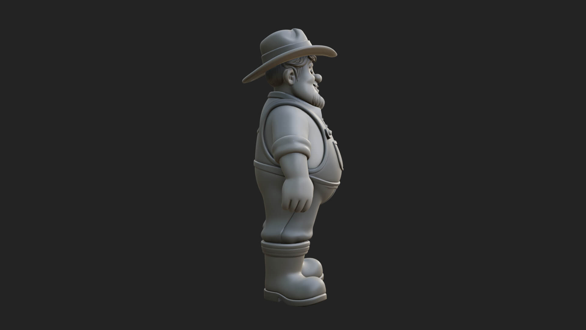 Farmer Man Statue Design 7 3D Print Model 3D Model