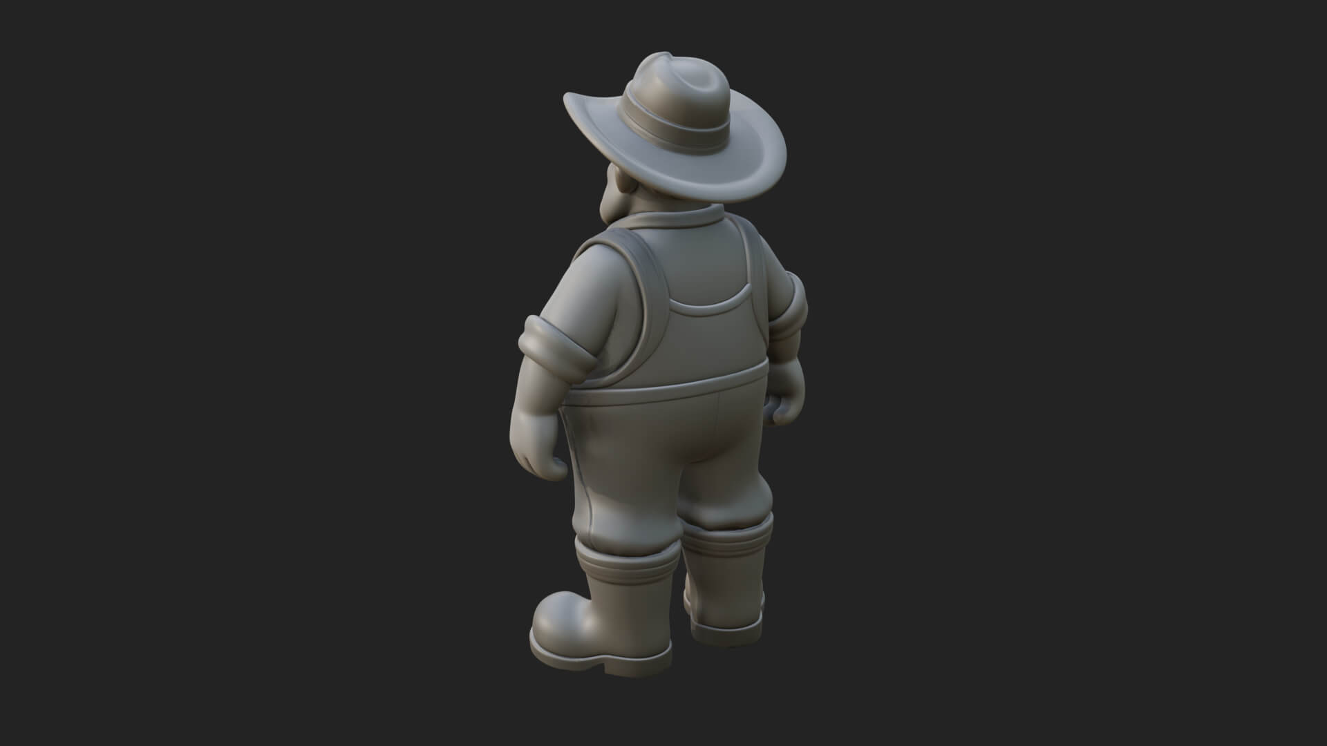 Farmer Man Statue Design 7 3D Print Model 3D Model