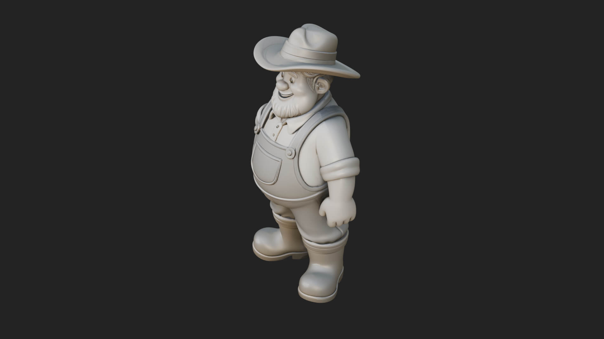 Farmer Man Statue Design 7 3D Print Model 3D Model