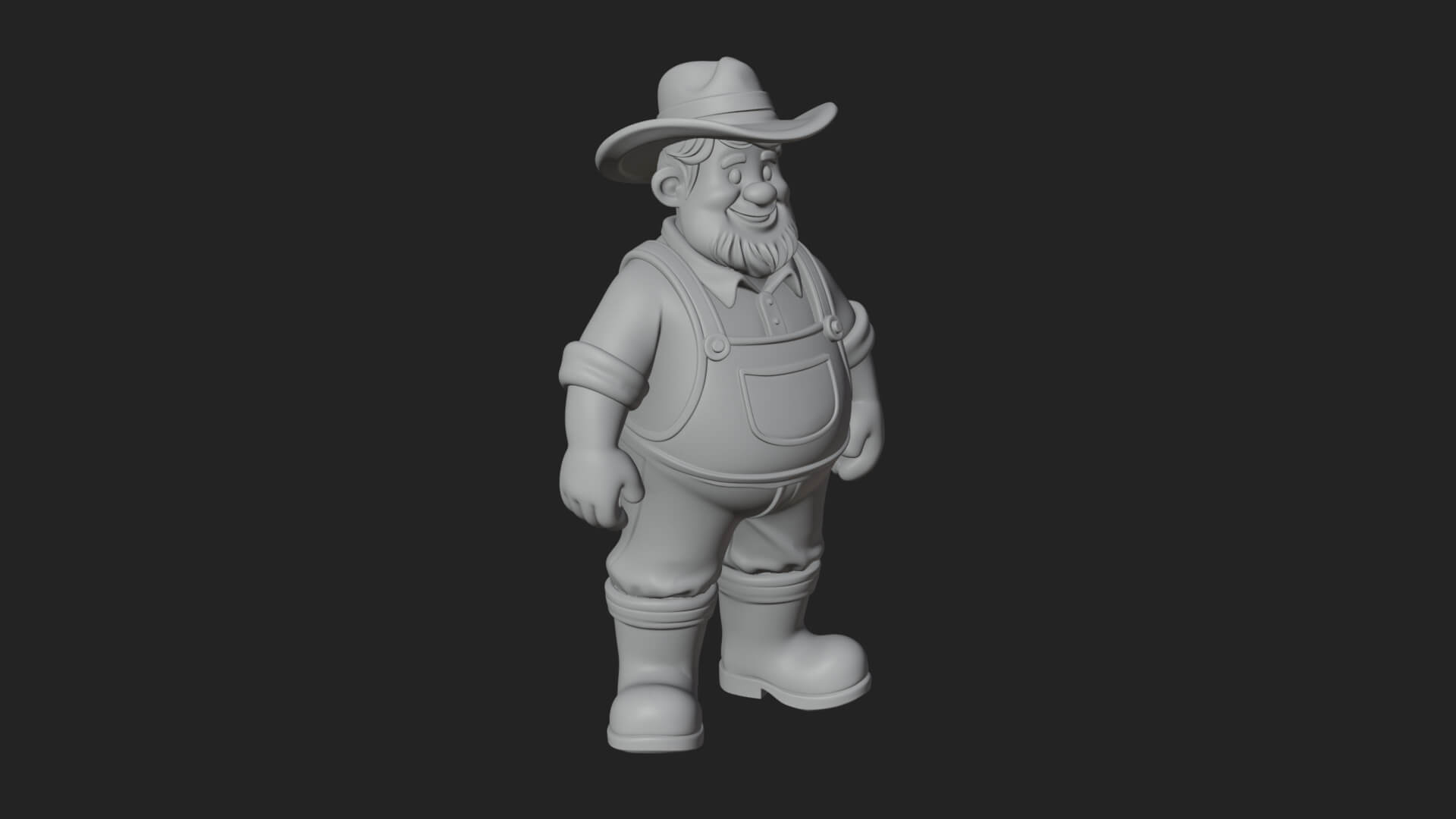 Farmer Man Statue Design 7 3D Print Model 3D Model