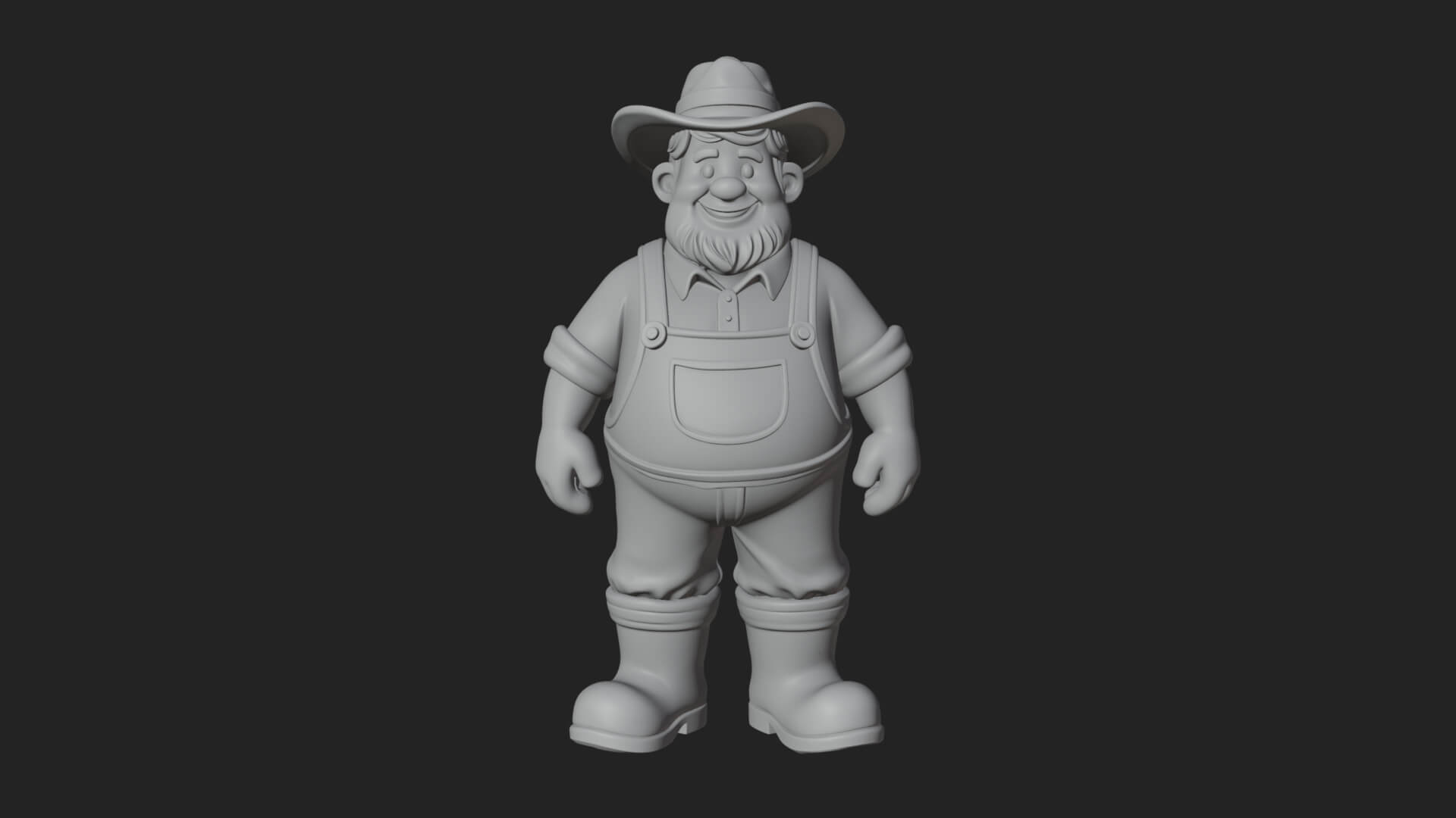 Farmer Man Statue Design 7 3D Print Model 3D Model