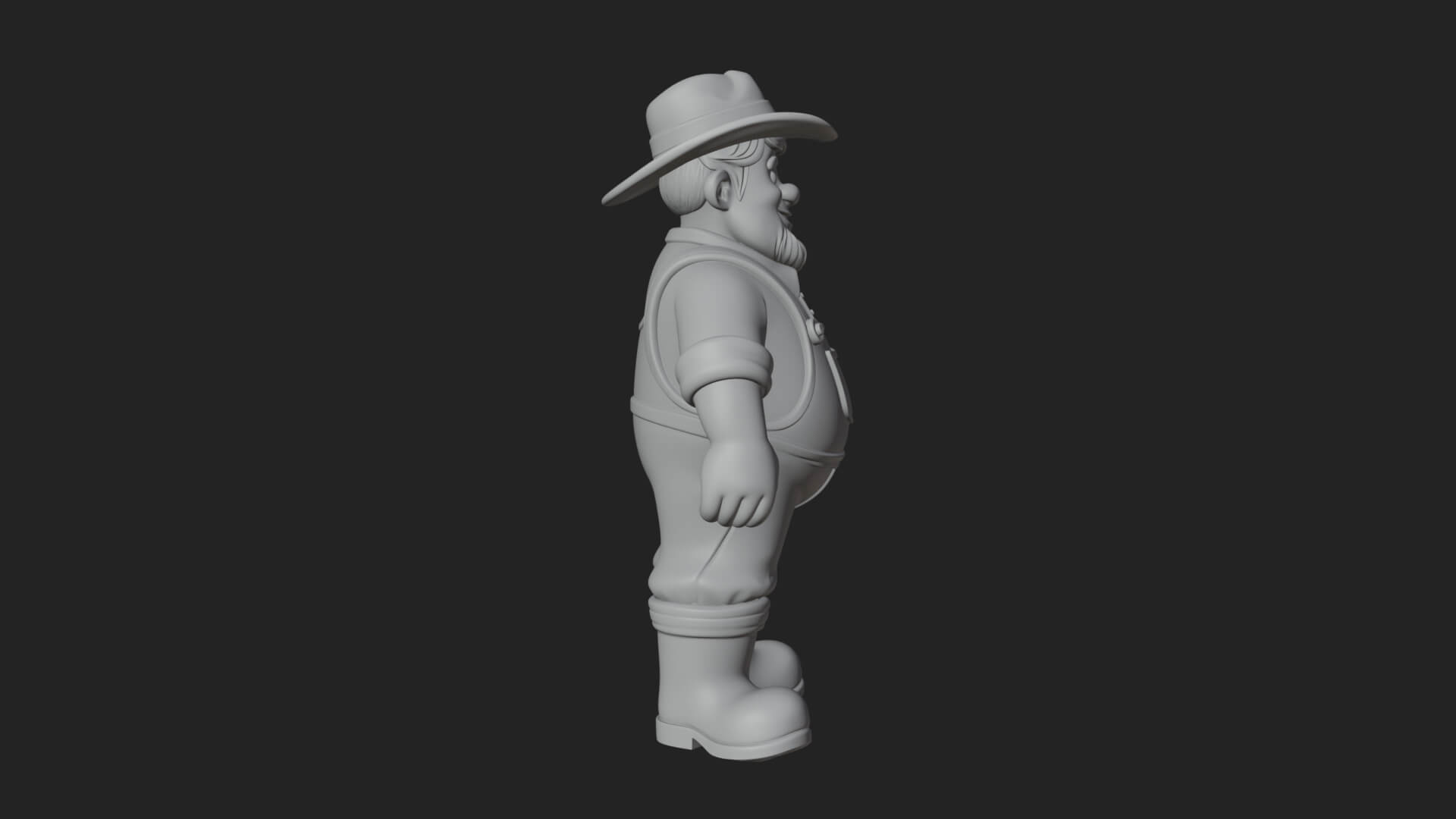 Farmer Man Statue Design 7 3D Print Model 3D Model