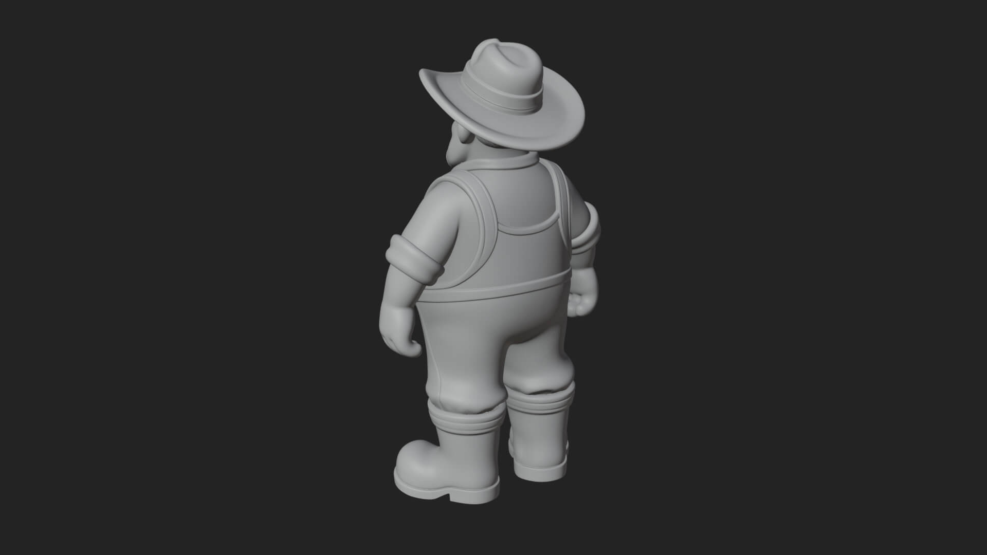 Farmer Man Statue Design 7 3D Print Model 3D Model