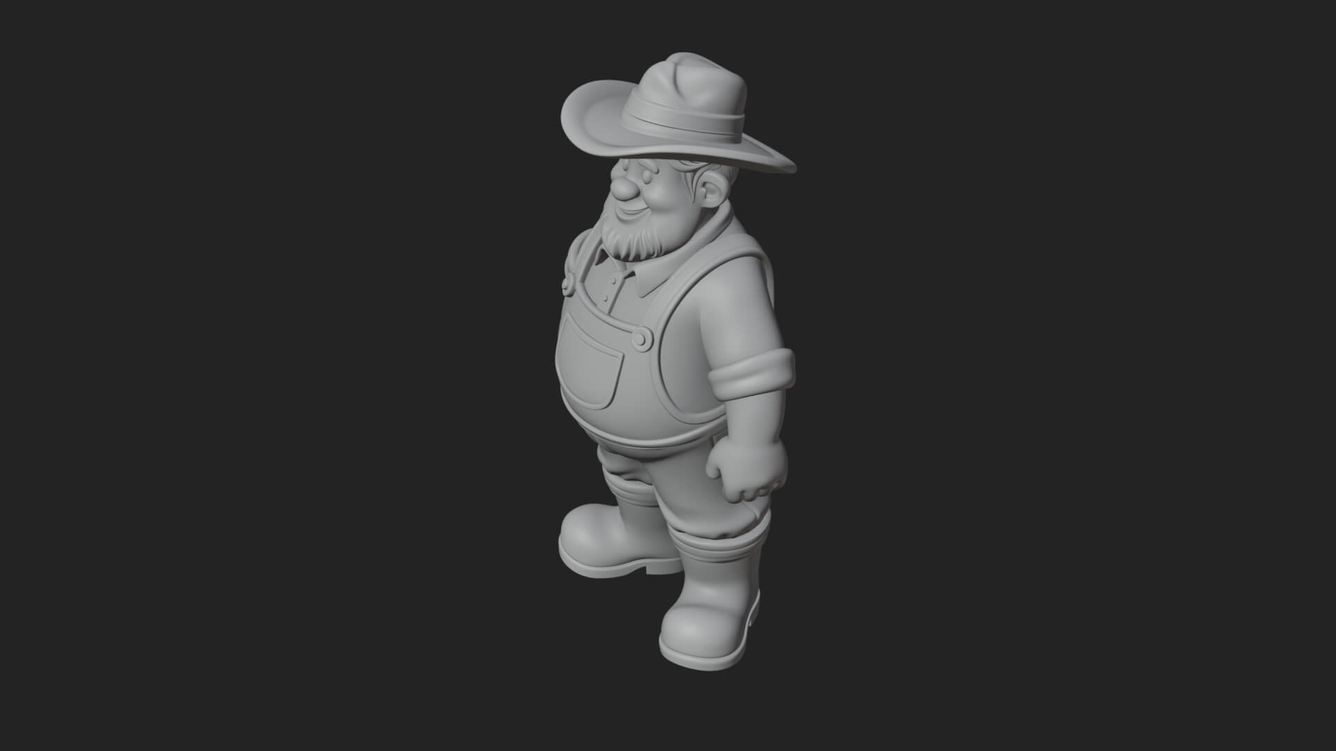Farmer Man Statue Design 7 3D Print Model 3D Model