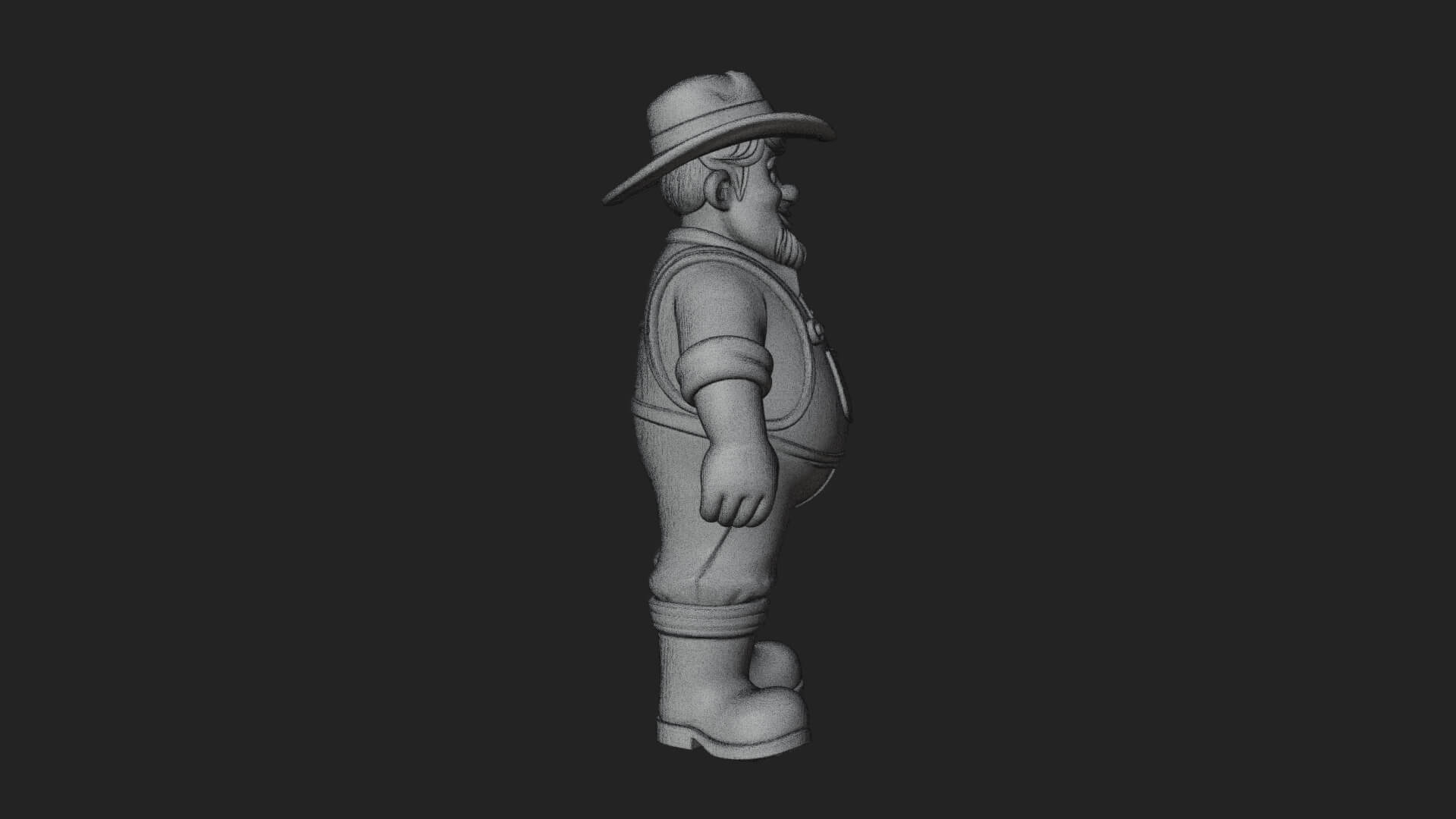 Farmer Man Statue Design 7 3D Print Model 3D Model