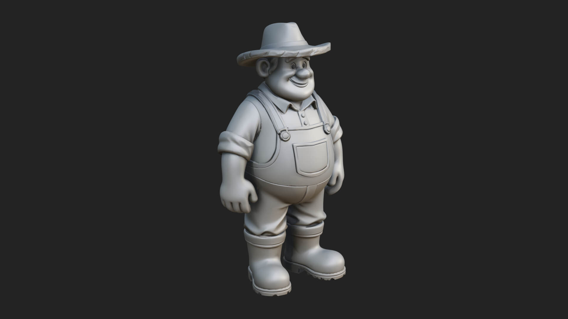 Farmer Man Statue Design 8 3D Print Model 3D Model