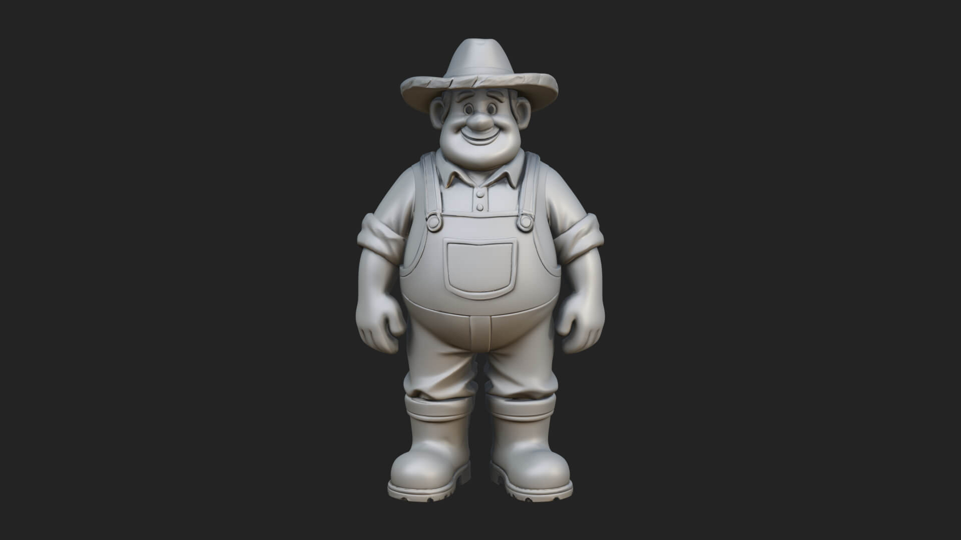 Farmer Man Statue Design 8 3D Print Model 3D Model