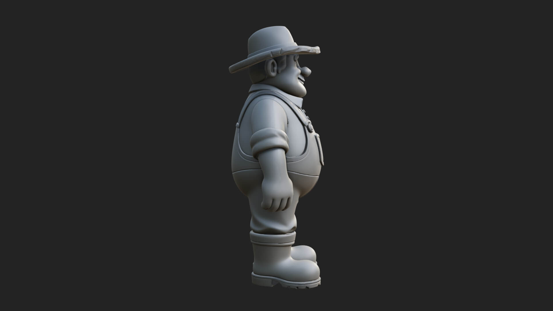 Farmer Man Statue Design 8 3D Print Model 3D Model