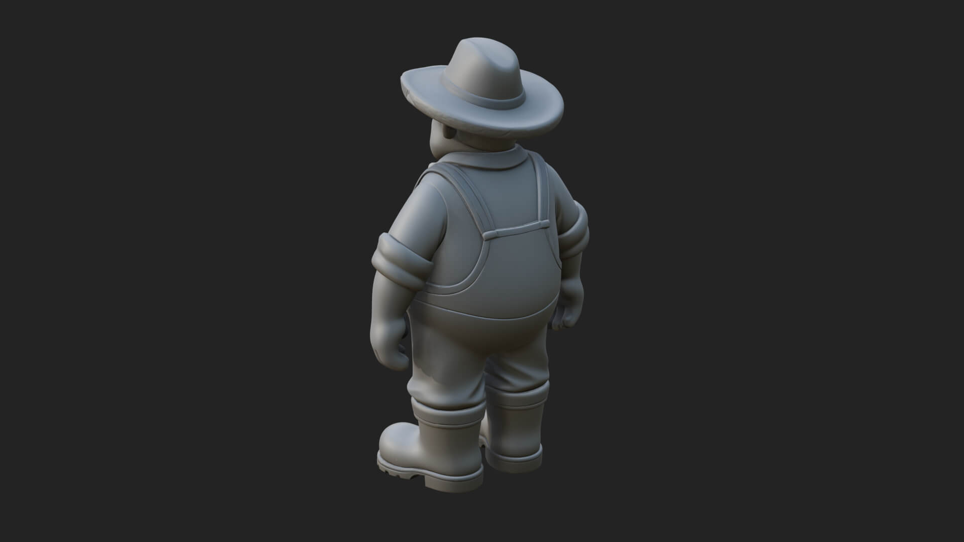 Farmer Man Statue Design 8 3D Print Model 3D Model